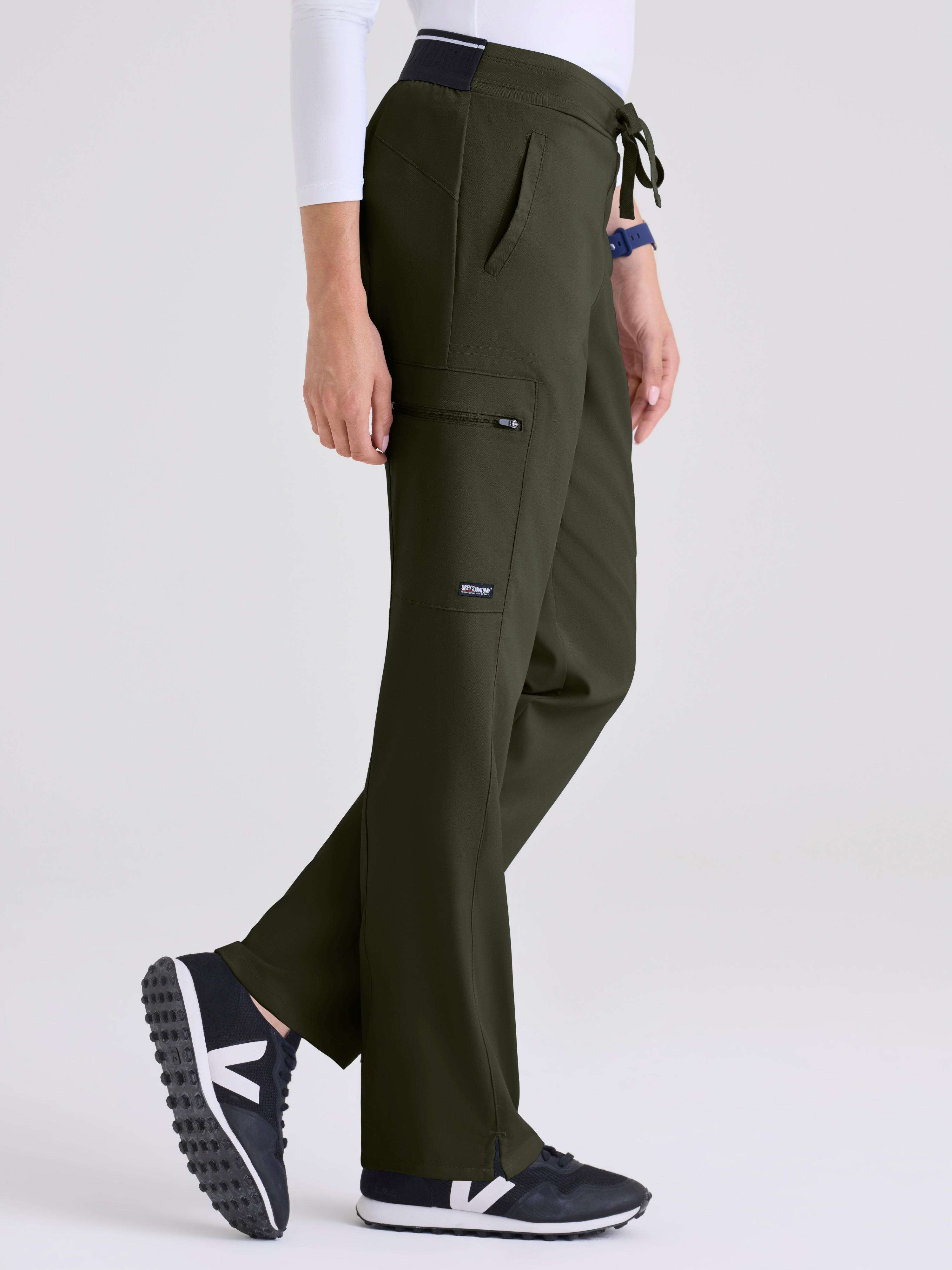 Kim 3-Pocket Mid-Rise Straight Leg Scrub Pant Grey's Anatomy™ by BARCO® Spandex Stretch