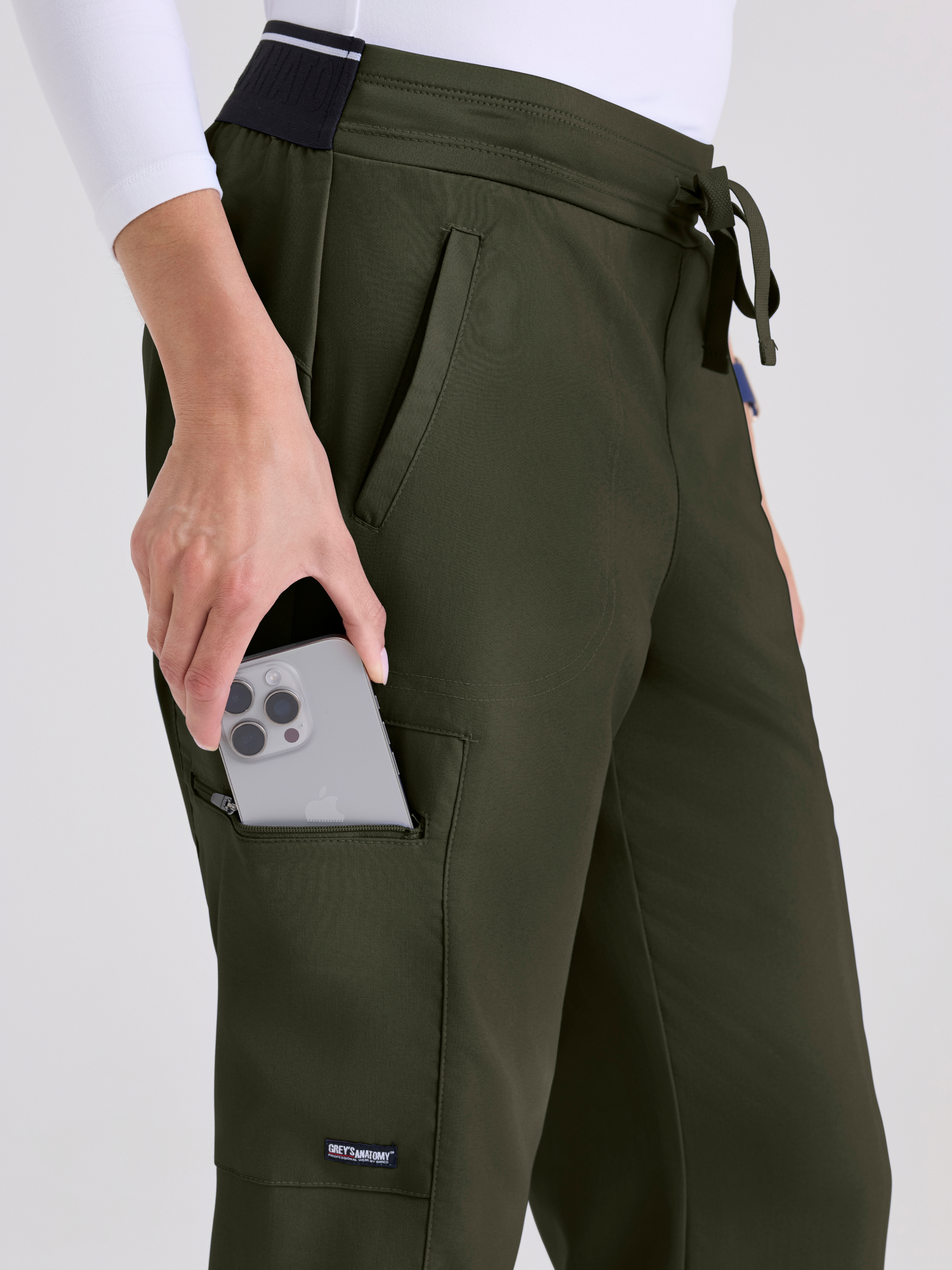 Kim 3-Pocket Mid-Rise Straight Leg Scrub Pant Grey's Anatomy™ by BARCO® Spandex Stretch