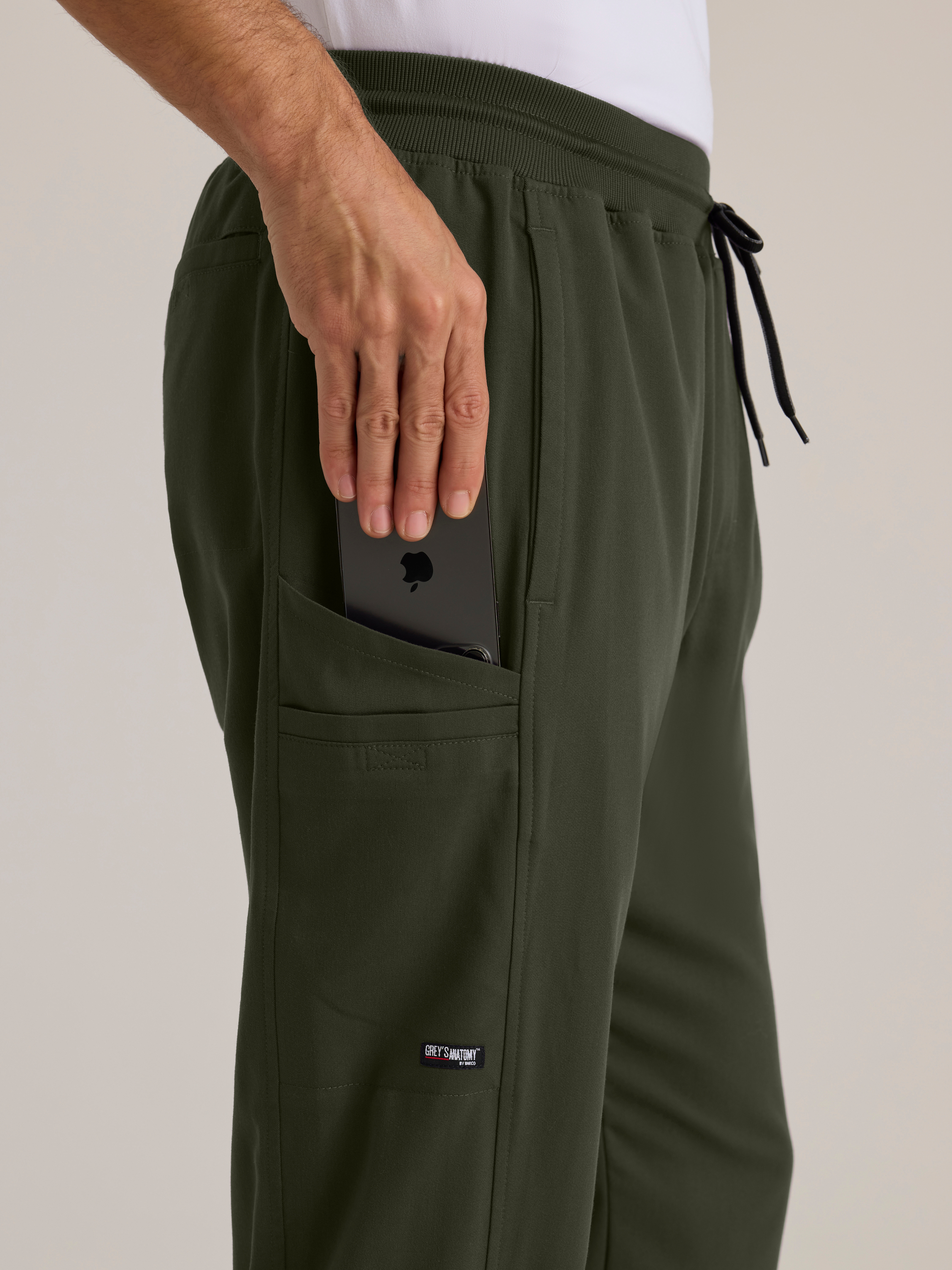 Hudson Straight Leg Drawcord Pant Grey's Anatomy™ by BARCO® Spandex Stretch