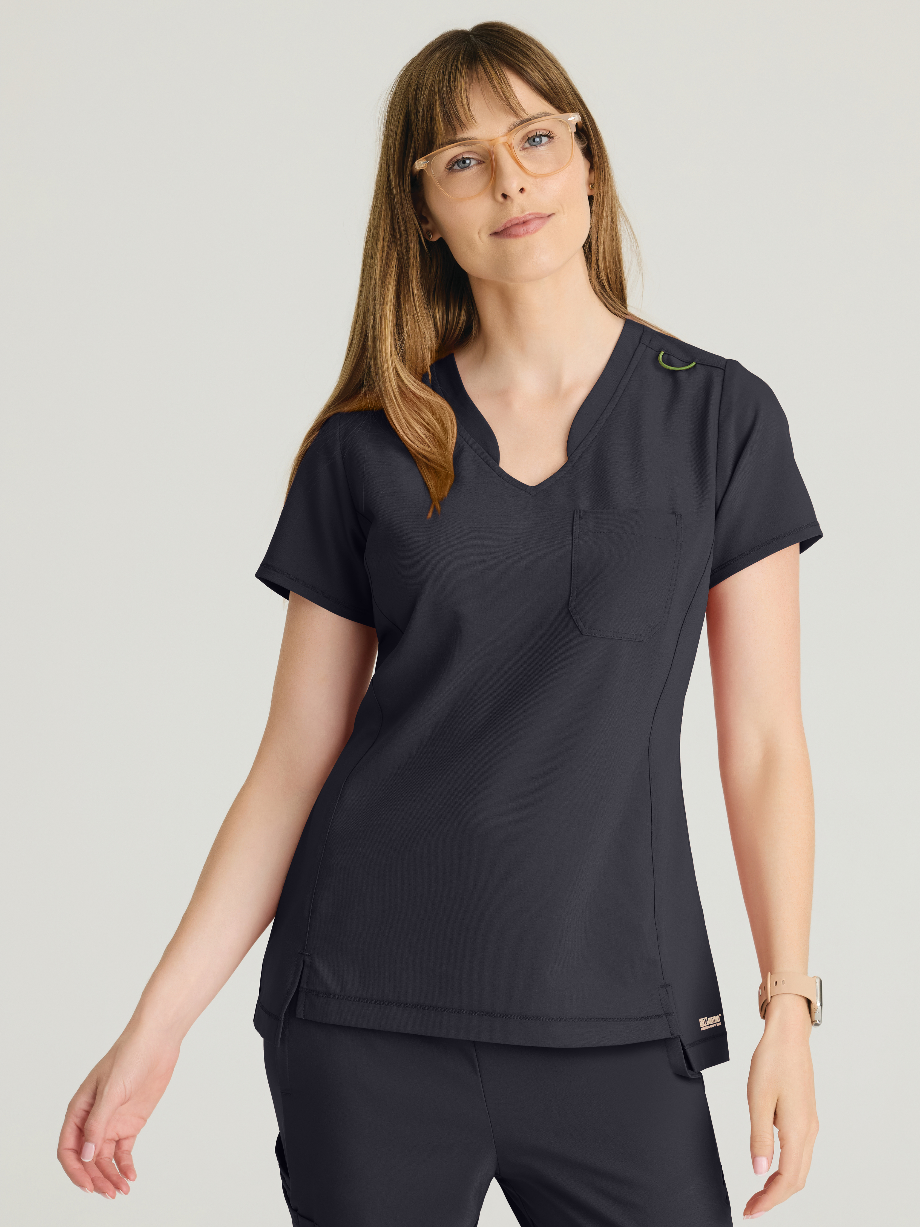 Sway 1-Pocket Banded V-Neck Ciclo® Scrub Top Grey's Anatomy™ by BARCO® Evolve