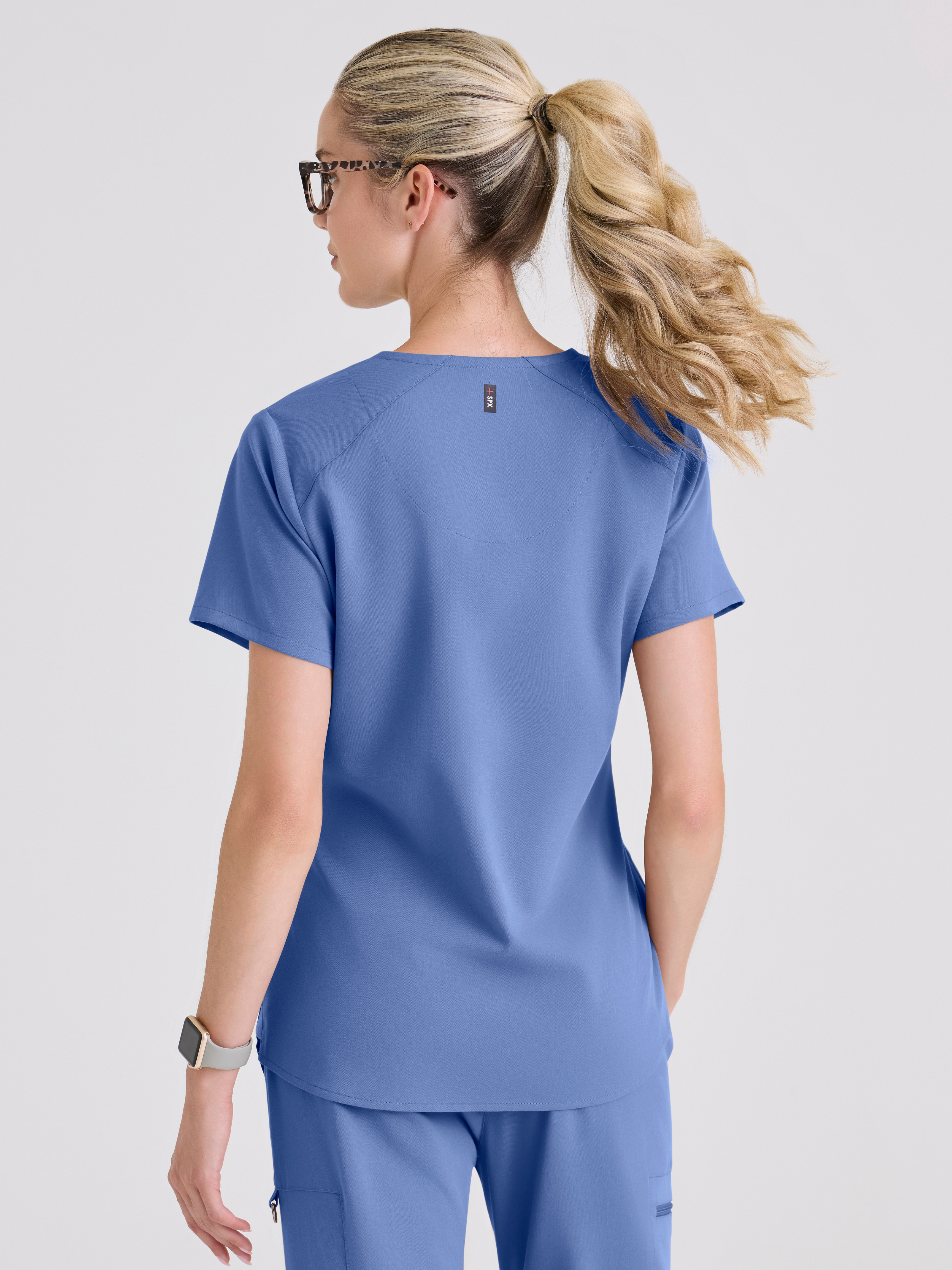 Emma 4-Pocket V-Neck Scrub Top Grey's Anatomy™ by BARCO® Spandex Stretch