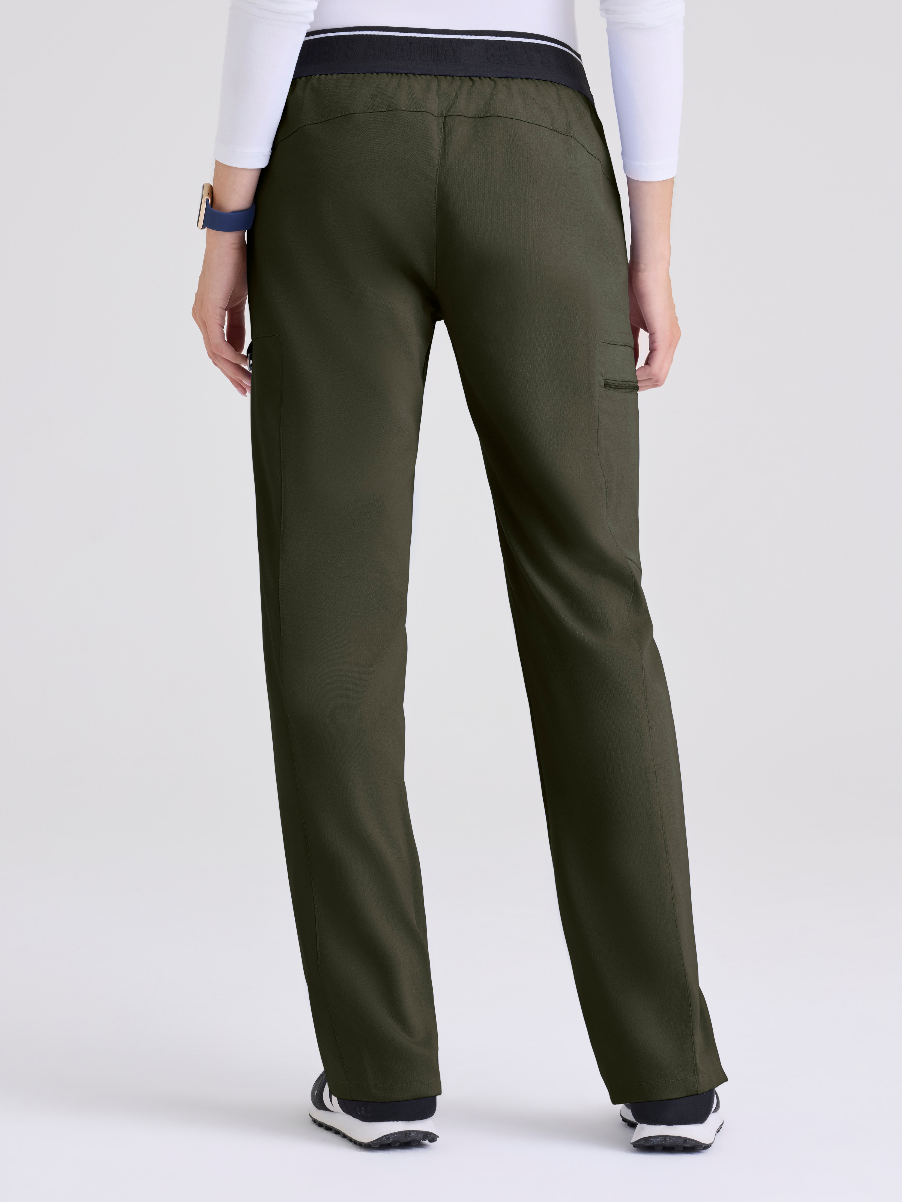 Kim 3-Pocket Mid-Rise Straight Leg Scrub Pant Grey's Anatomy™ by BARCO® Spandex Stretch