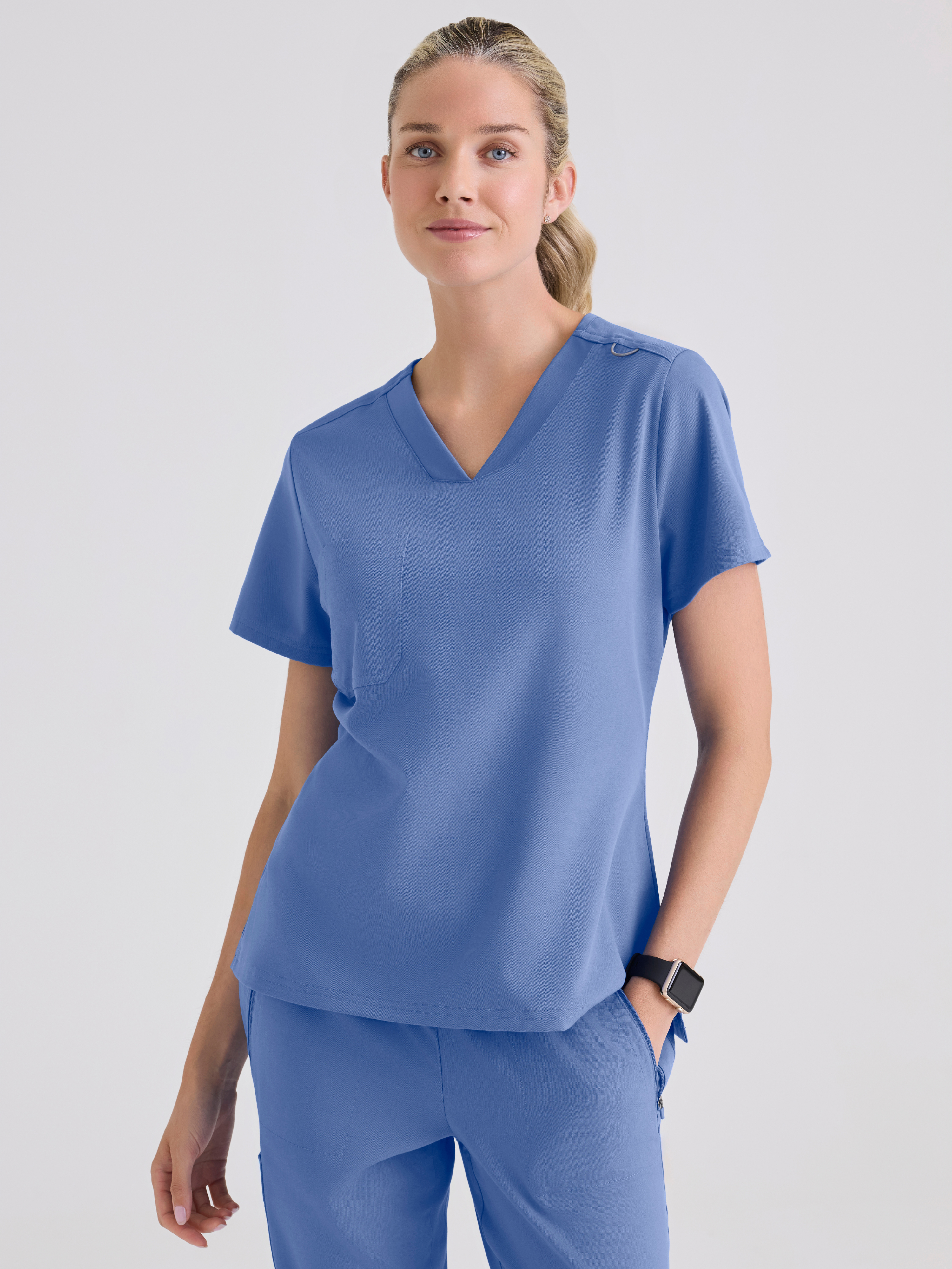 Bree 1-Pocket Tuck-In Scrub Top Grey's Anatomy™ by BARCO® Spandex Stretch