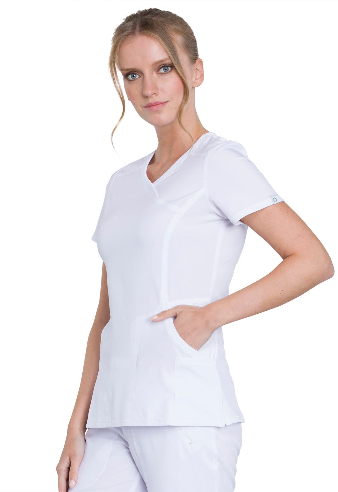 Women's Cherokee Infinity Mock Wrap Top - BodyMoves Scrubs Boutique
