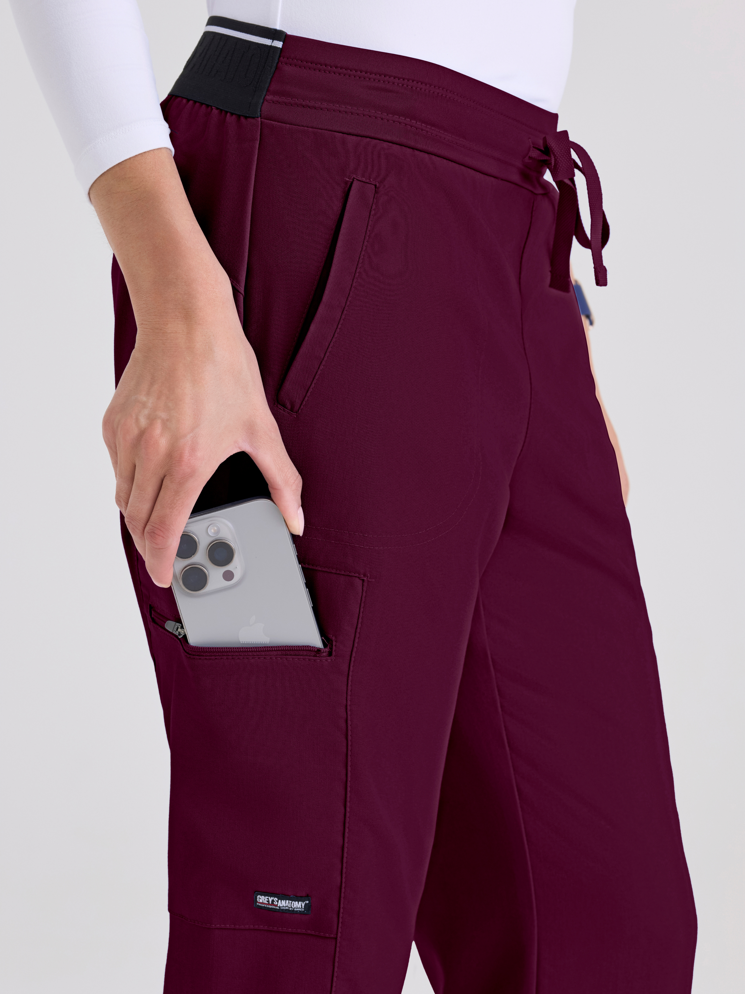 Kim 3-Pocket Mid-Rise Straight Leg Scrub Pant Grey's Anatomy™ by BARCO® Spandex Stretch