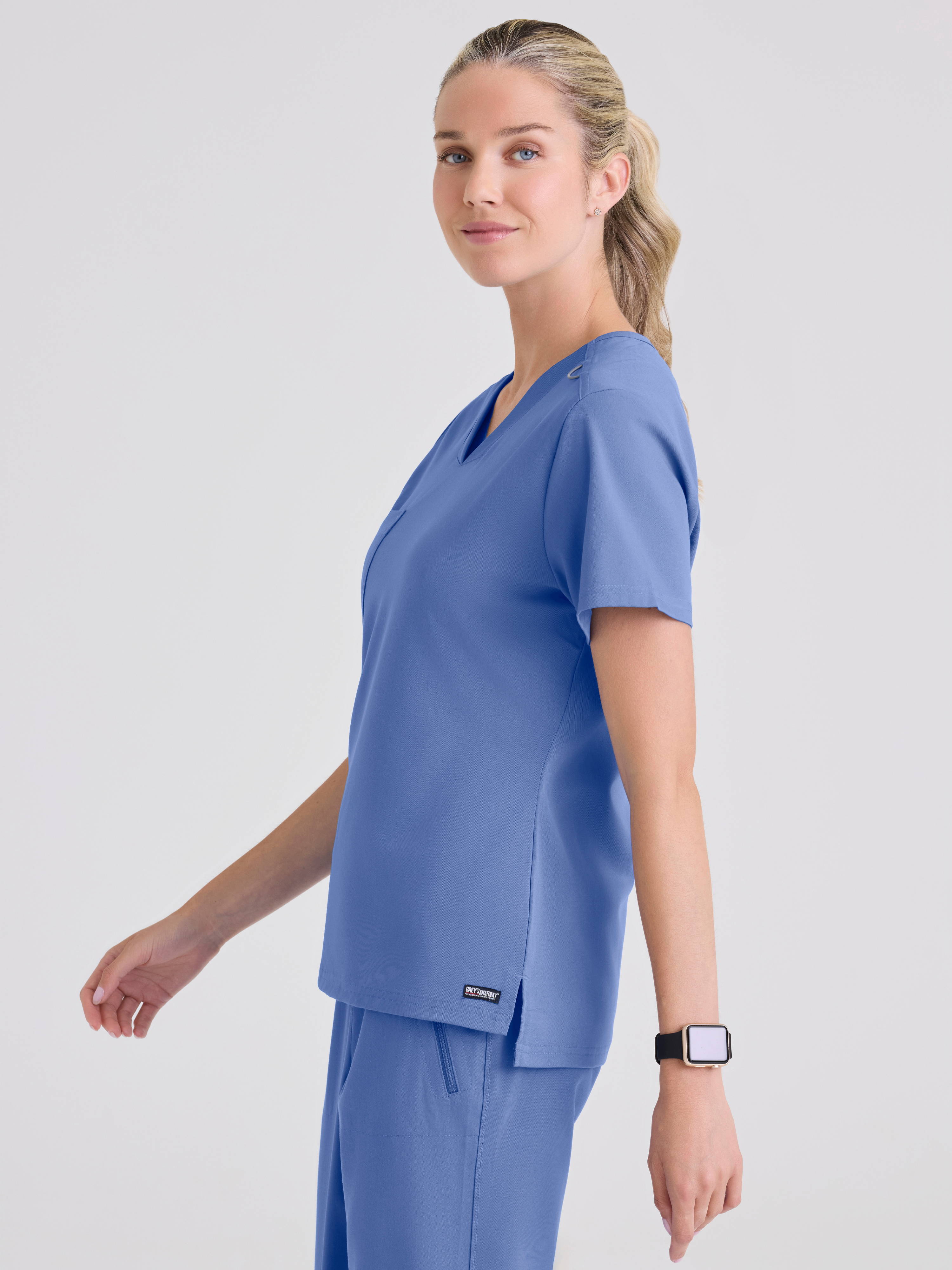 Bree 1-Pocket Tuck-In Scrub Top Grey's Anatomy™ by BARCO® Spandex Stretch