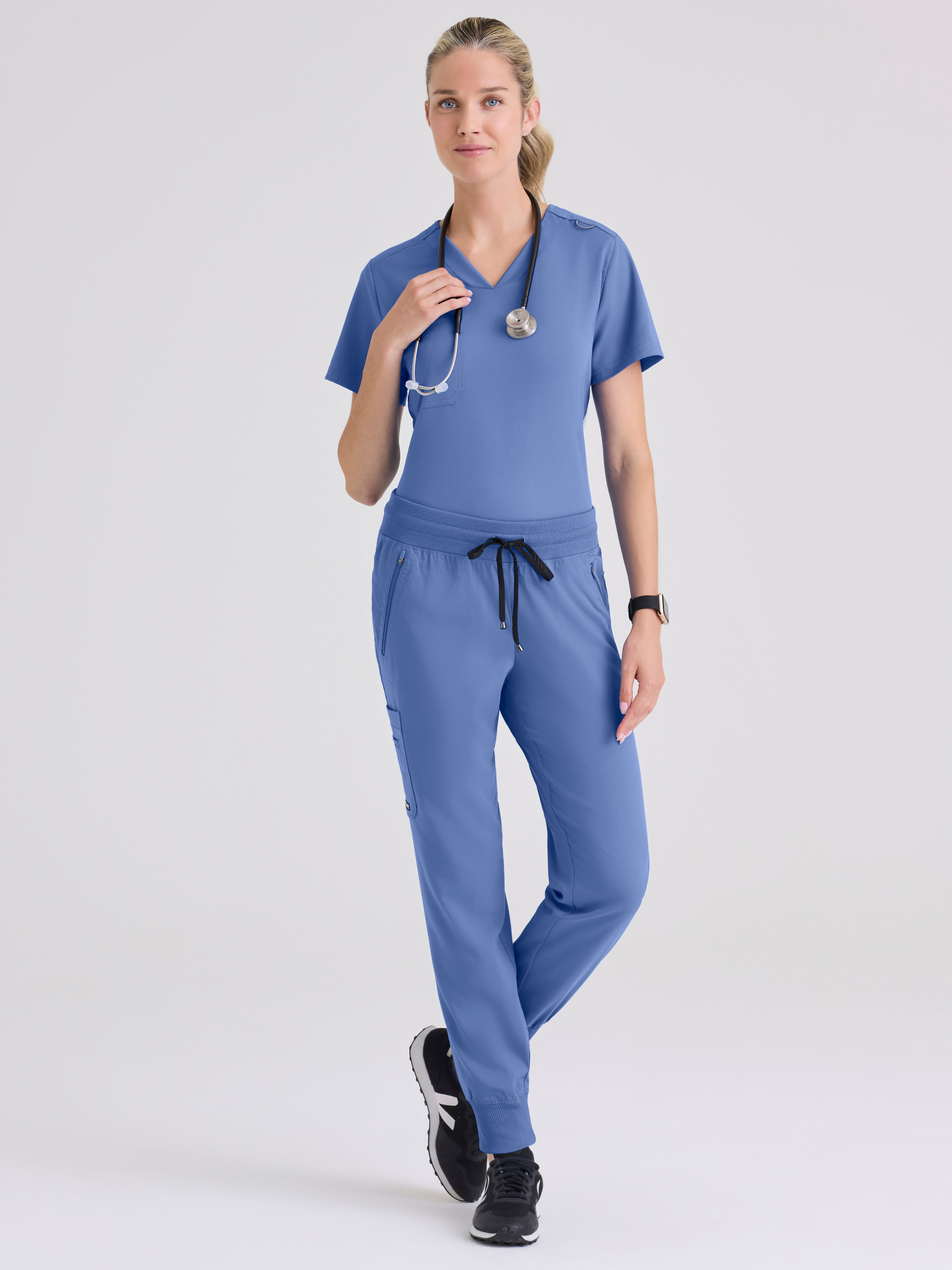 Bree 1-Pocket Tuck-In Scrub Top Grey's Anatomy™ by BARCO® Spandex Stretch