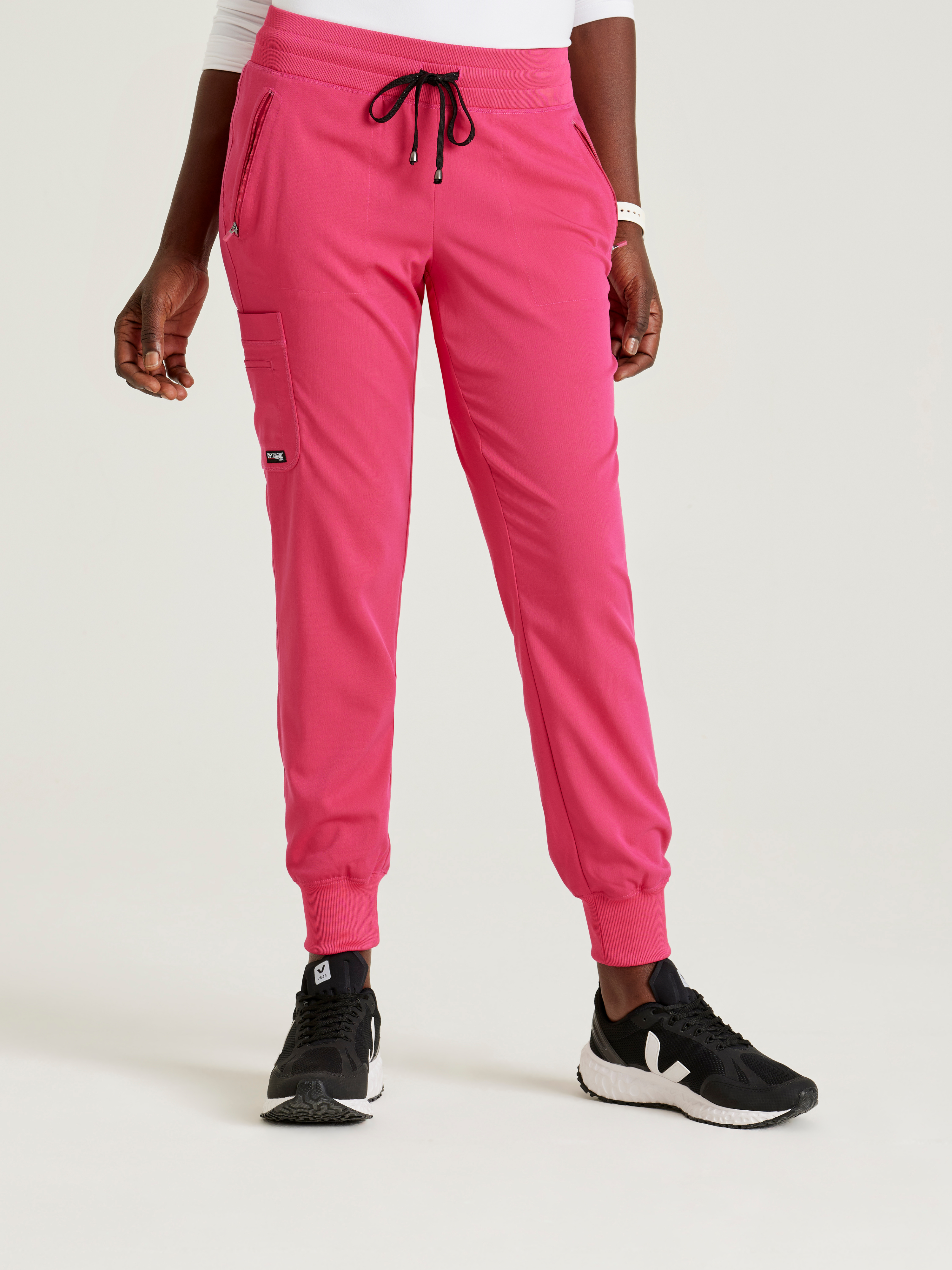 Eden 5-Pocket Mid-Rise Jogger Scrub Pant Grey's Anatomy™ by BARCO® Spandex Stretch