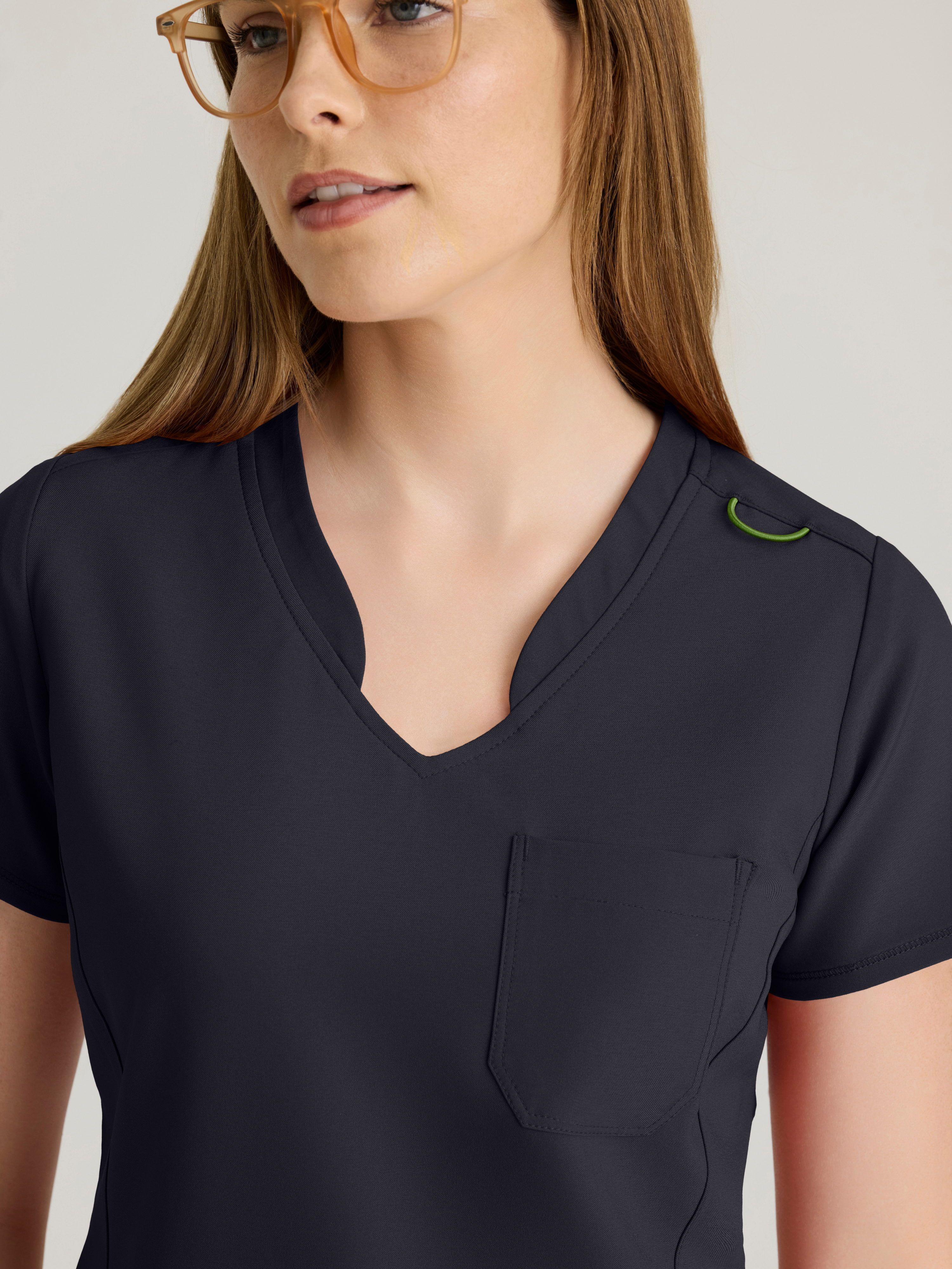 Sway 1-Pocket Banded V-Neck Ciclo® Scrub Top Grey's Anatomy™ by BARCO® Evolve