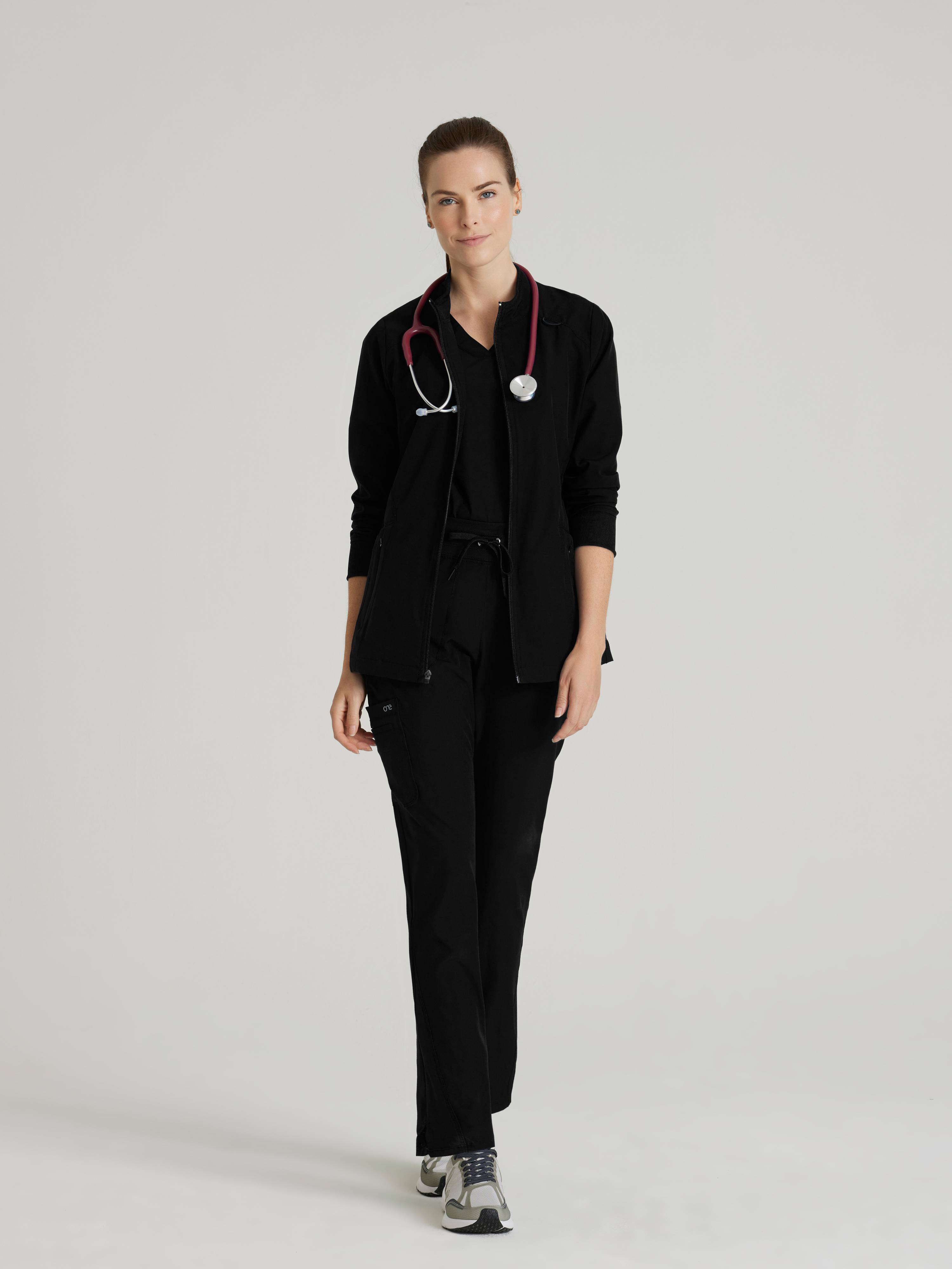 Venture 4-Pocket Banded Collar Warm-Up Scrub Jacket BARCO® One