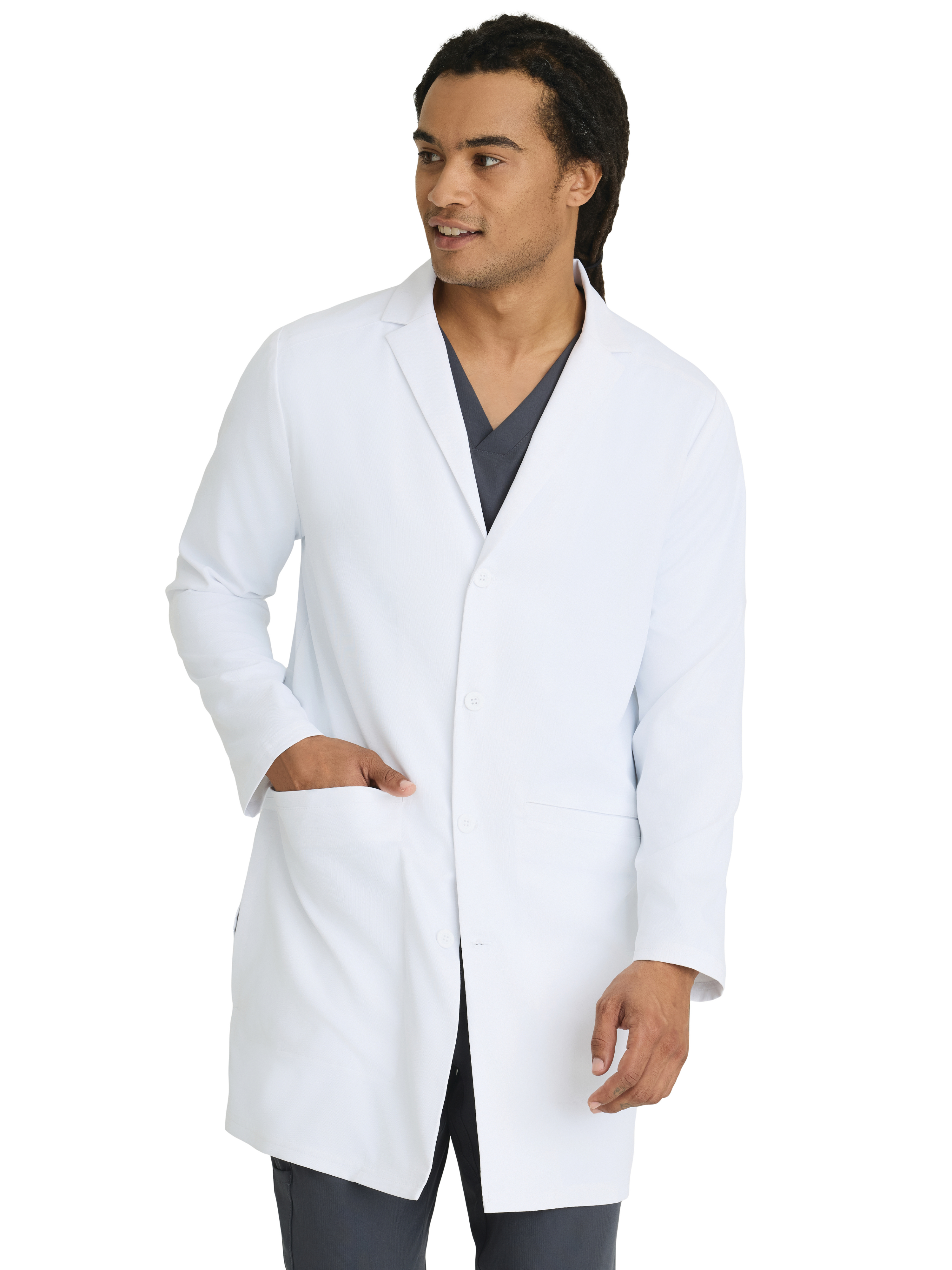 Emerge Men's 3 Pocket 36" 4-Button Lab Coat Skechers™ by BARCO®