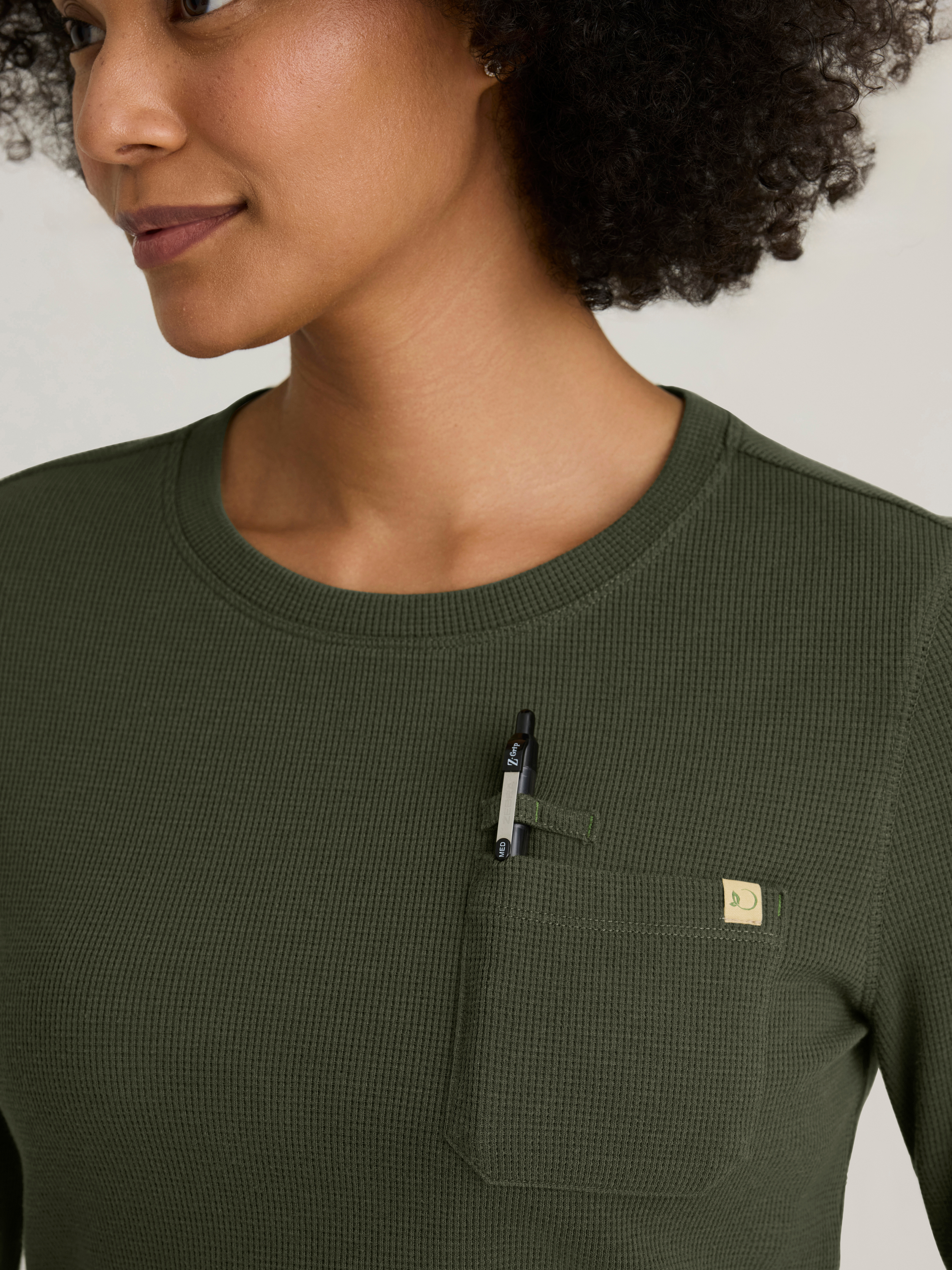 Wanderlust Waffle Knit Top Grey's Anatomy™ by BARCO® Evolve Stretch