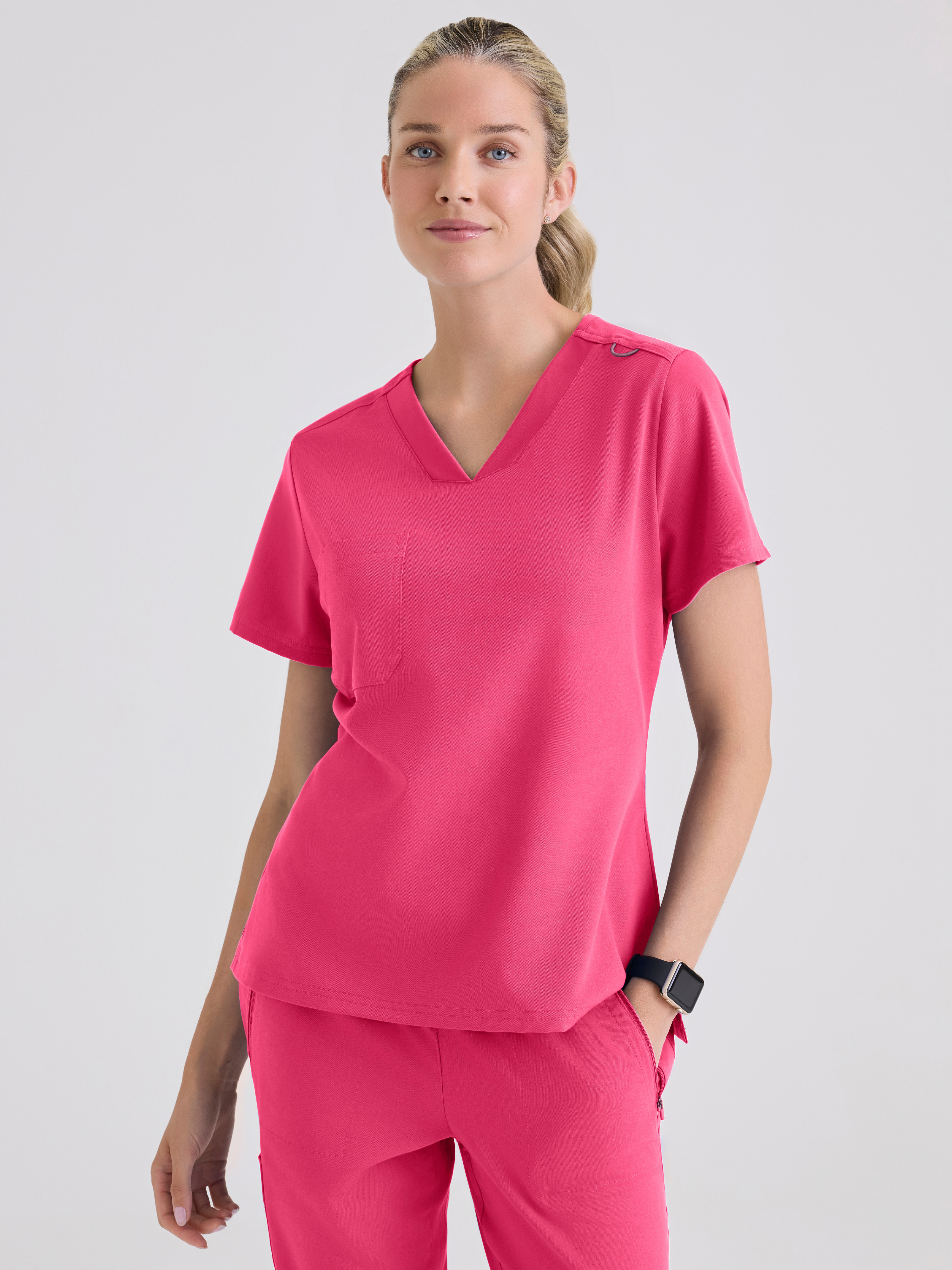 Bree 1-Pocket Tuck-In Scrub Top Grey's Anatomy™ by BARCO® Spandex Stretch