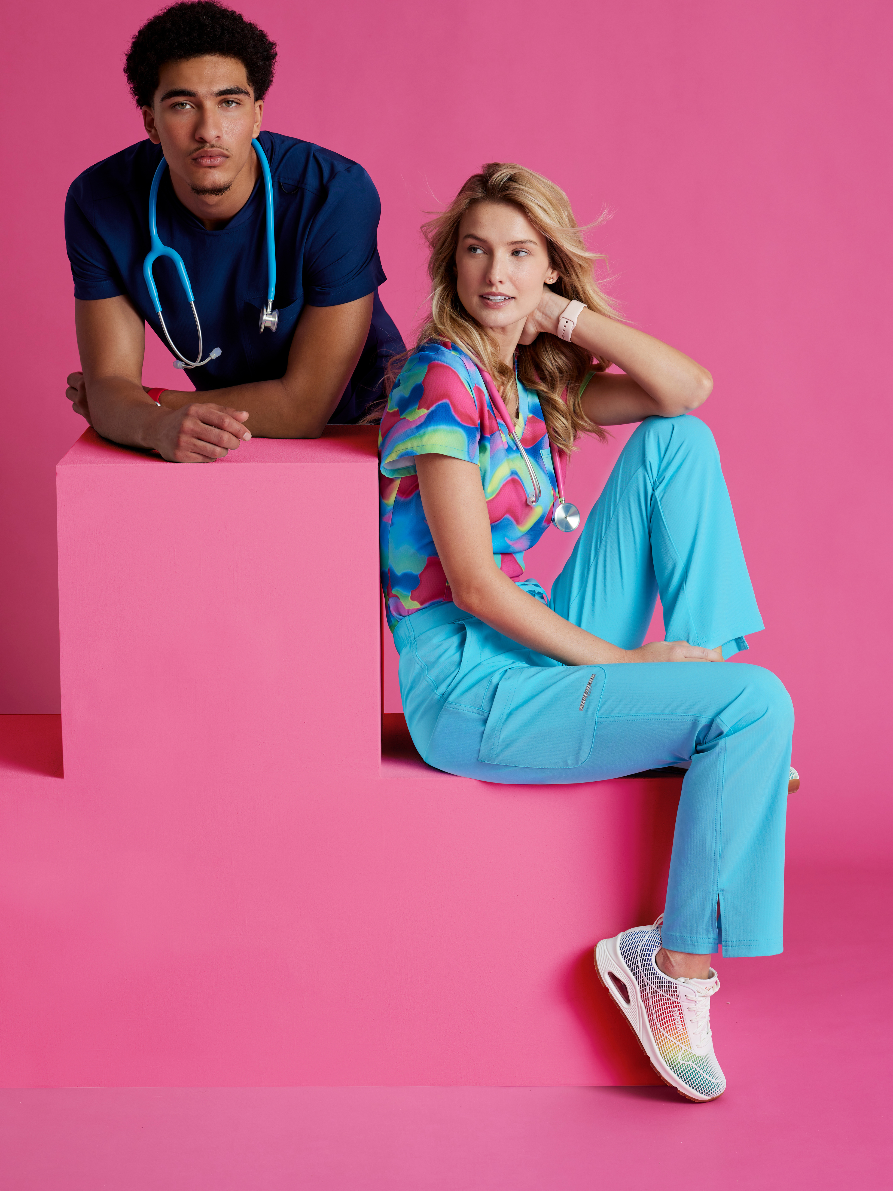 Thesis 3-Pocket Round Neck Scrub Top Skechers™ by BARCO®