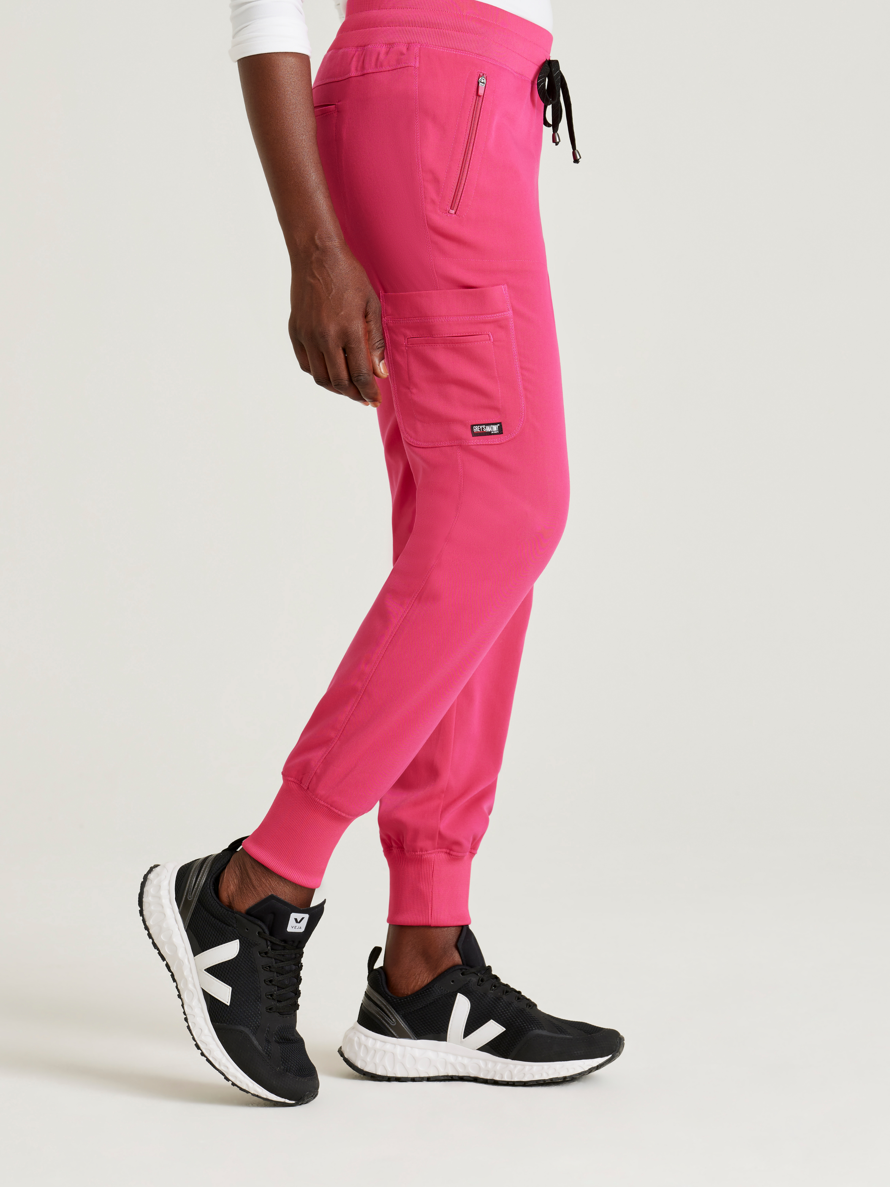 Eden 5-Pocket Mid-Rise Jogger Scrub Pant Grey's Anatomy™ by BARCO® Spandex Stretch