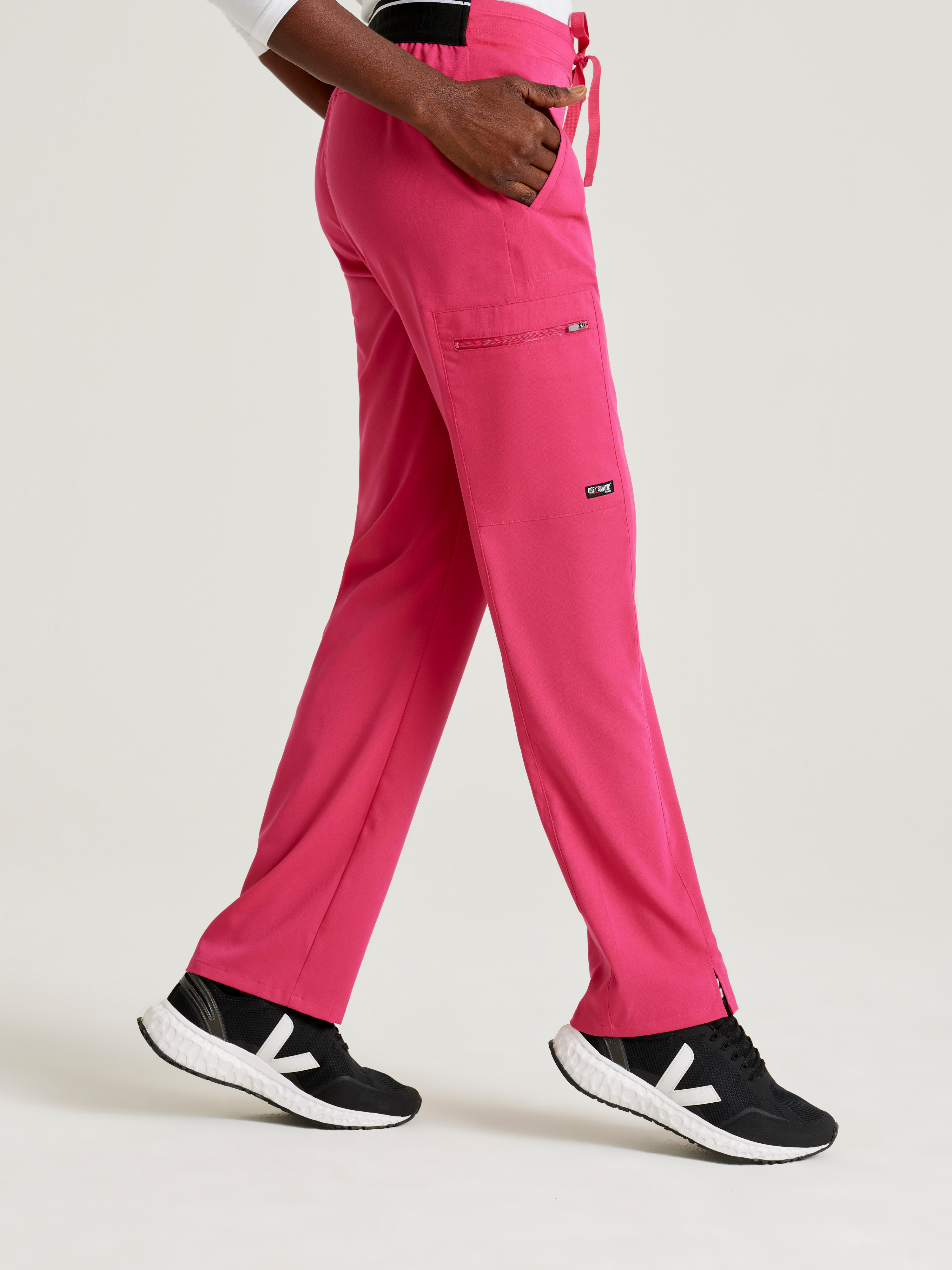 Kim 3-Pocket Mid-Rise Straight Leg Scrub Pant Grey's Anatomy™ by BARCO® Spandex Stretch