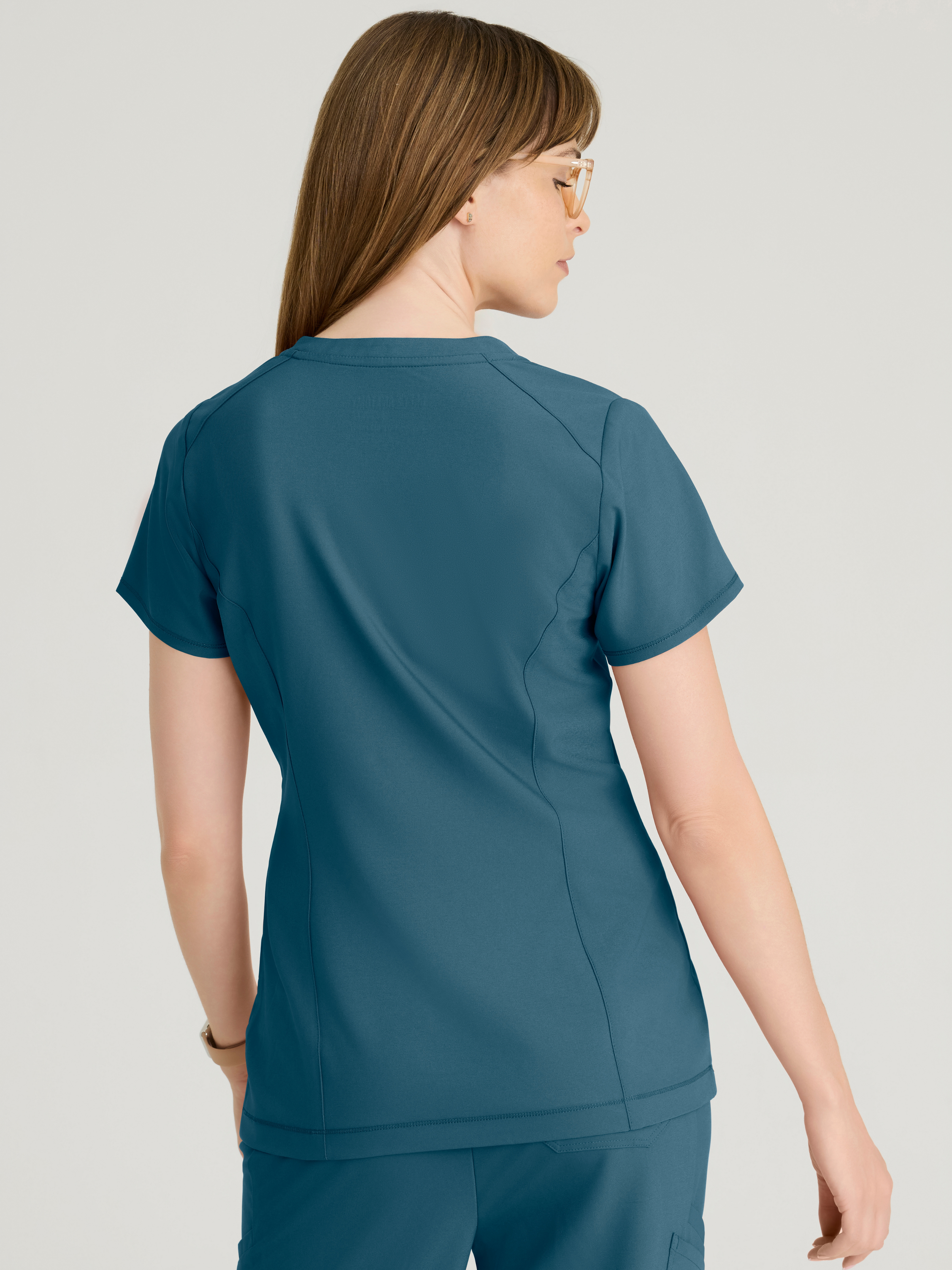 Sway 1-Pocket Banded V-Neck Ciclo® Scrub Top Grey's Anatomy™ by BARCO® Evolve