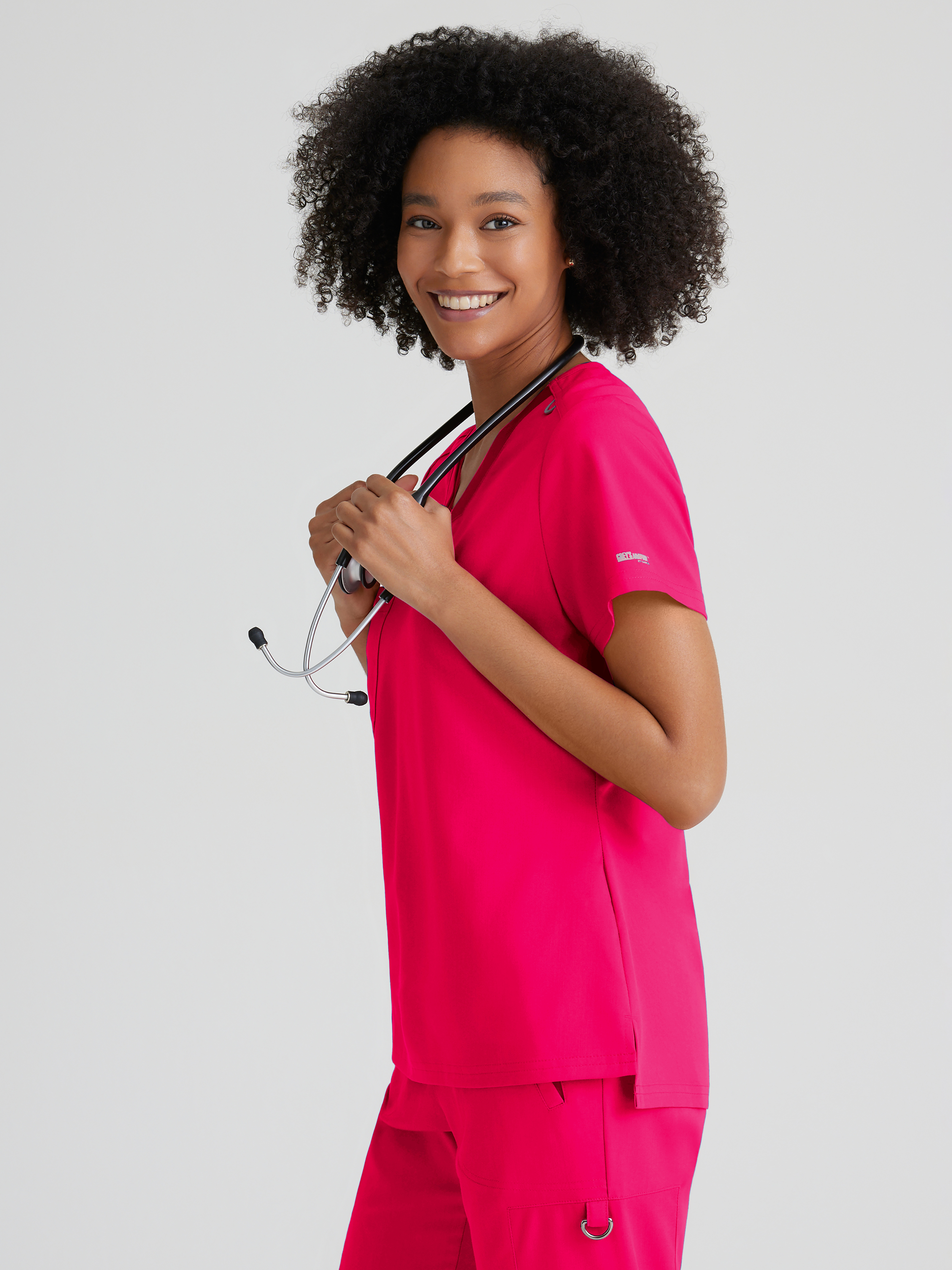 Bree 1-Pocket Tuck-In Scrub Top Grey's Anatomy™ by BARCO® Spandex Stretch