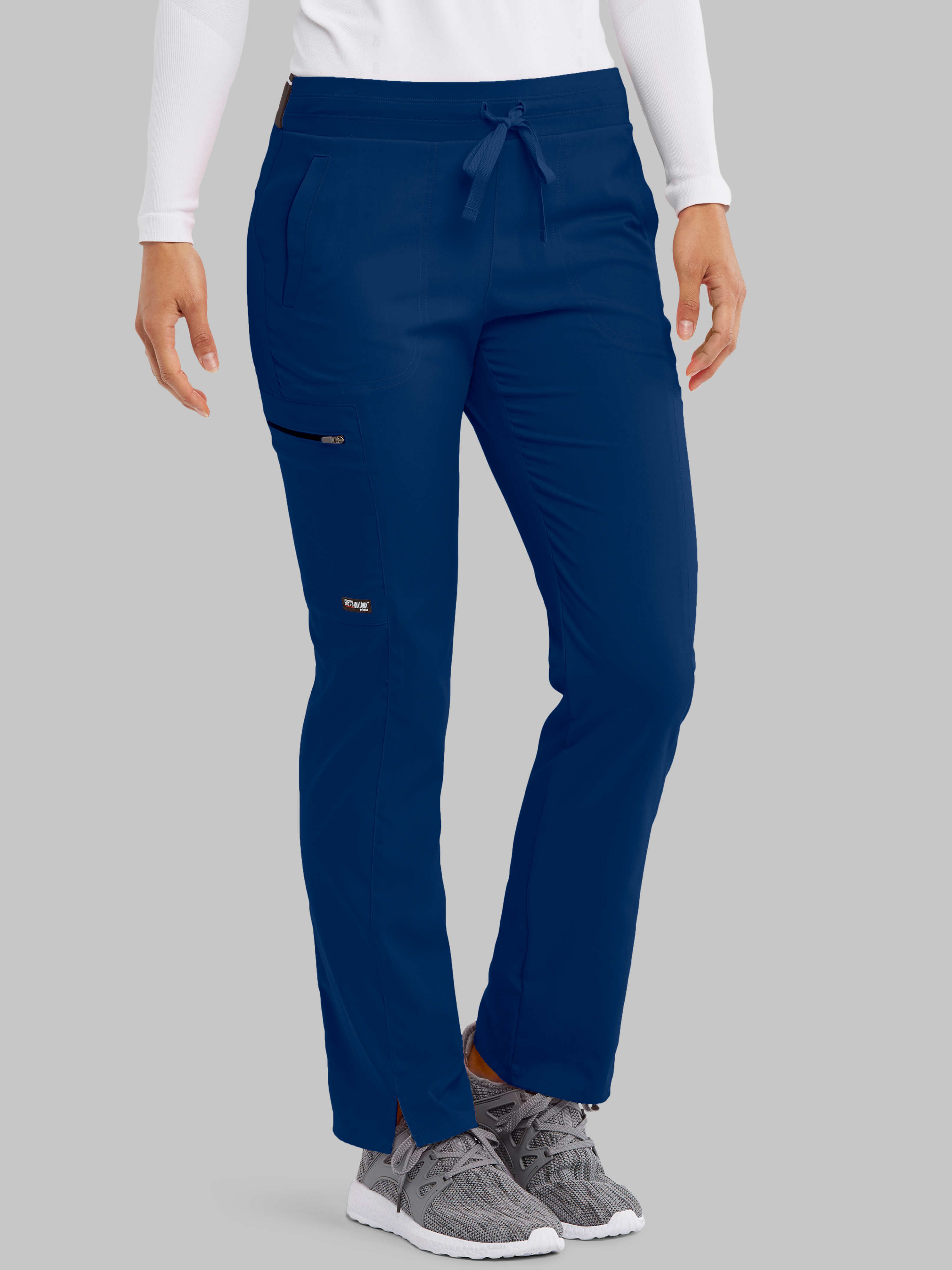 Kim 3-Pocket Mid-Rise Straight Leg Scrub Pant Grey's Anatomy™ by BARCO® Spandex Stretch