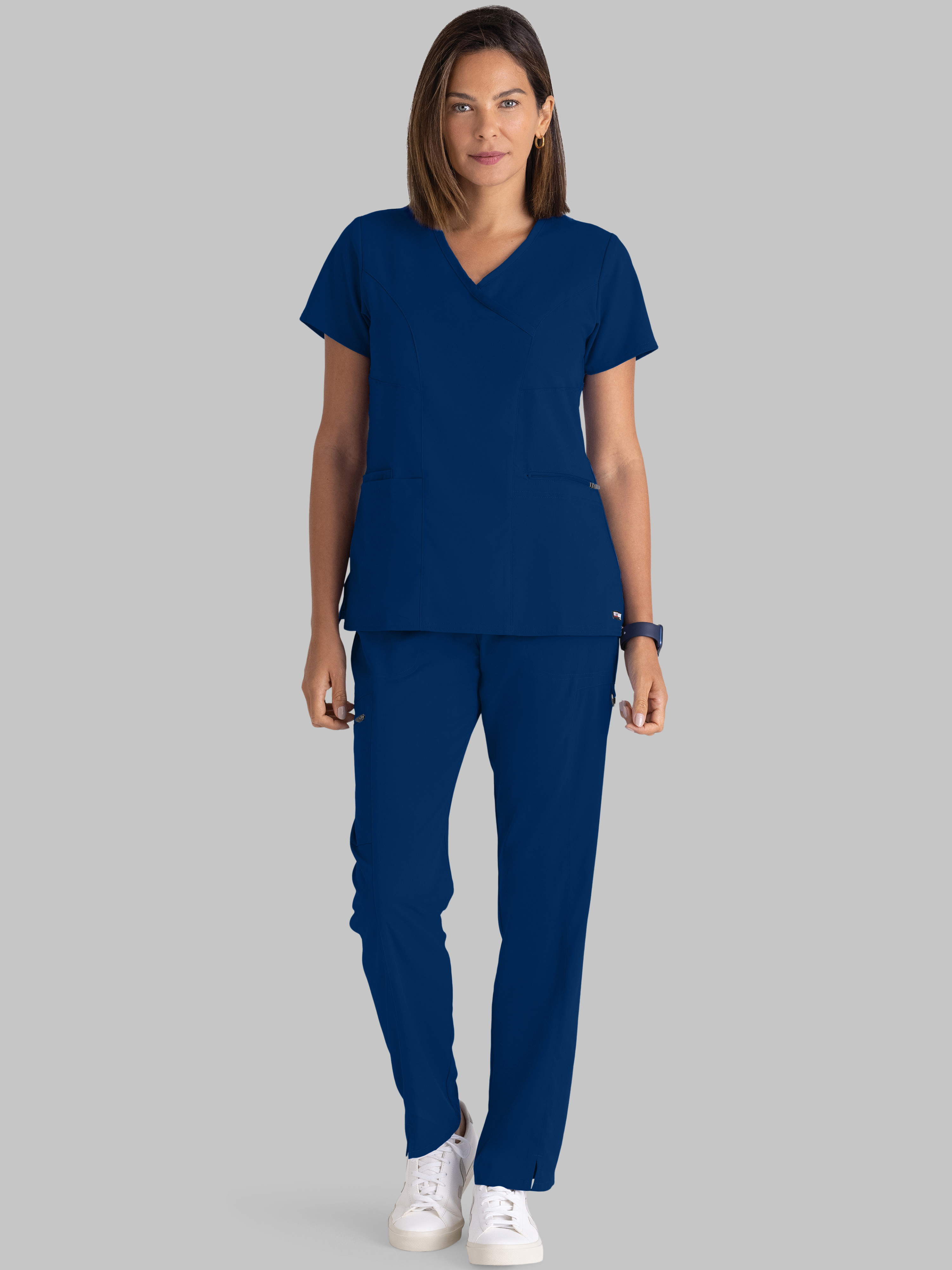 Kim 3-Pocket Mid-Rise Straight Leg Scrub Pant Grey's Anatomy™ by BARCO® Spandex Stretch