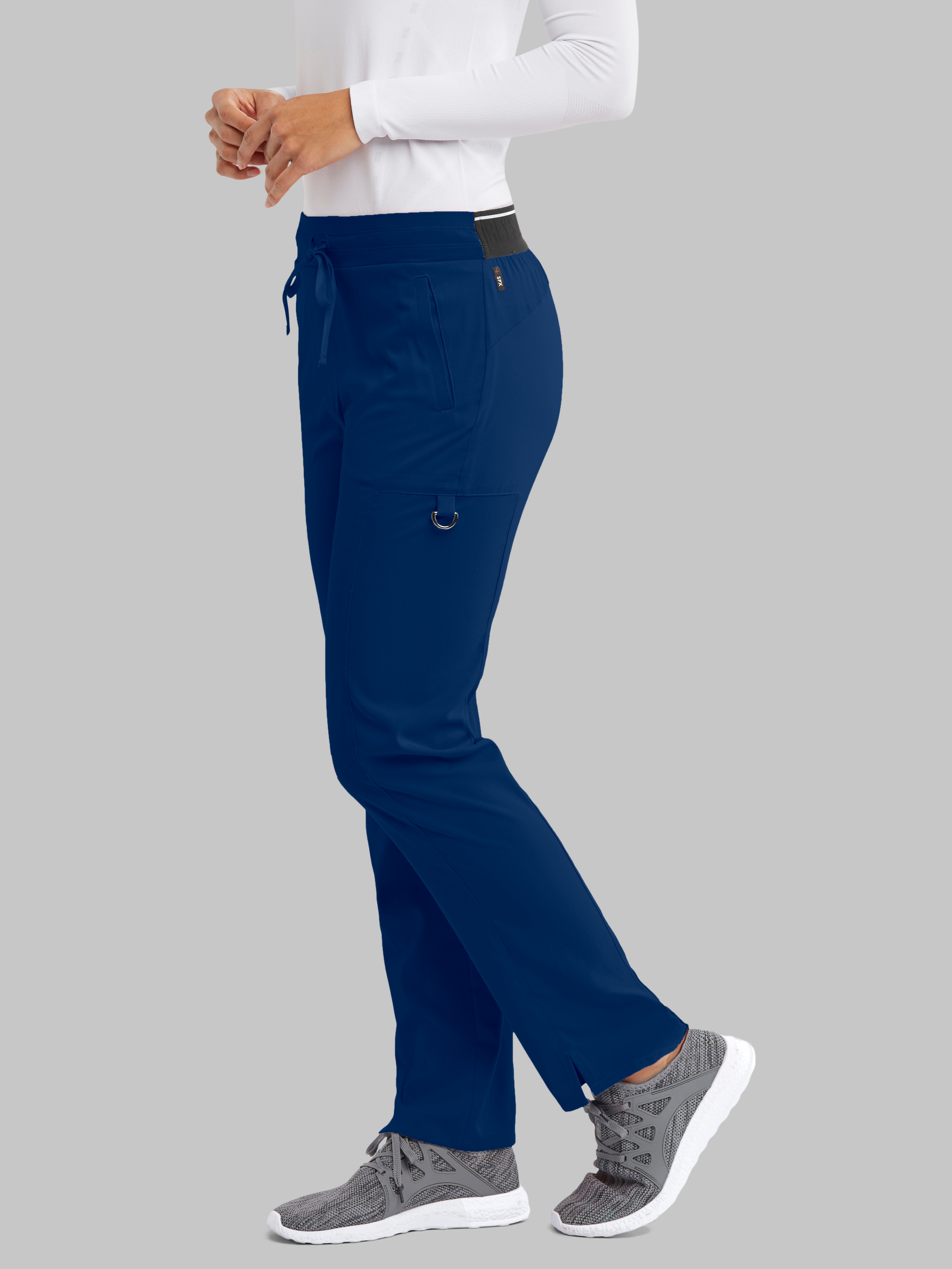 Kim 3-Pocket Mid-Rise Straight Leg Scrub Pant Grey's Anatomy™ by BARCO® Spandex Stretch