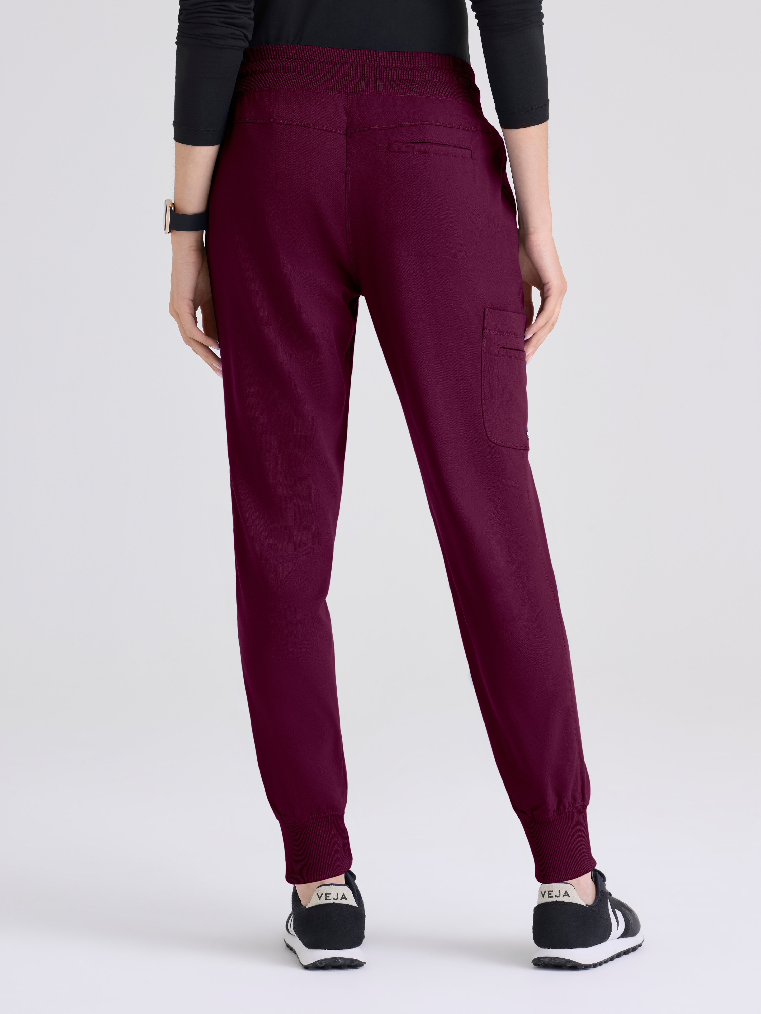 Eden 5-Pocket Mid-Rise Jogger Scrub Pant Grey's Anatomy™ by BARCO® Spandex Stretch