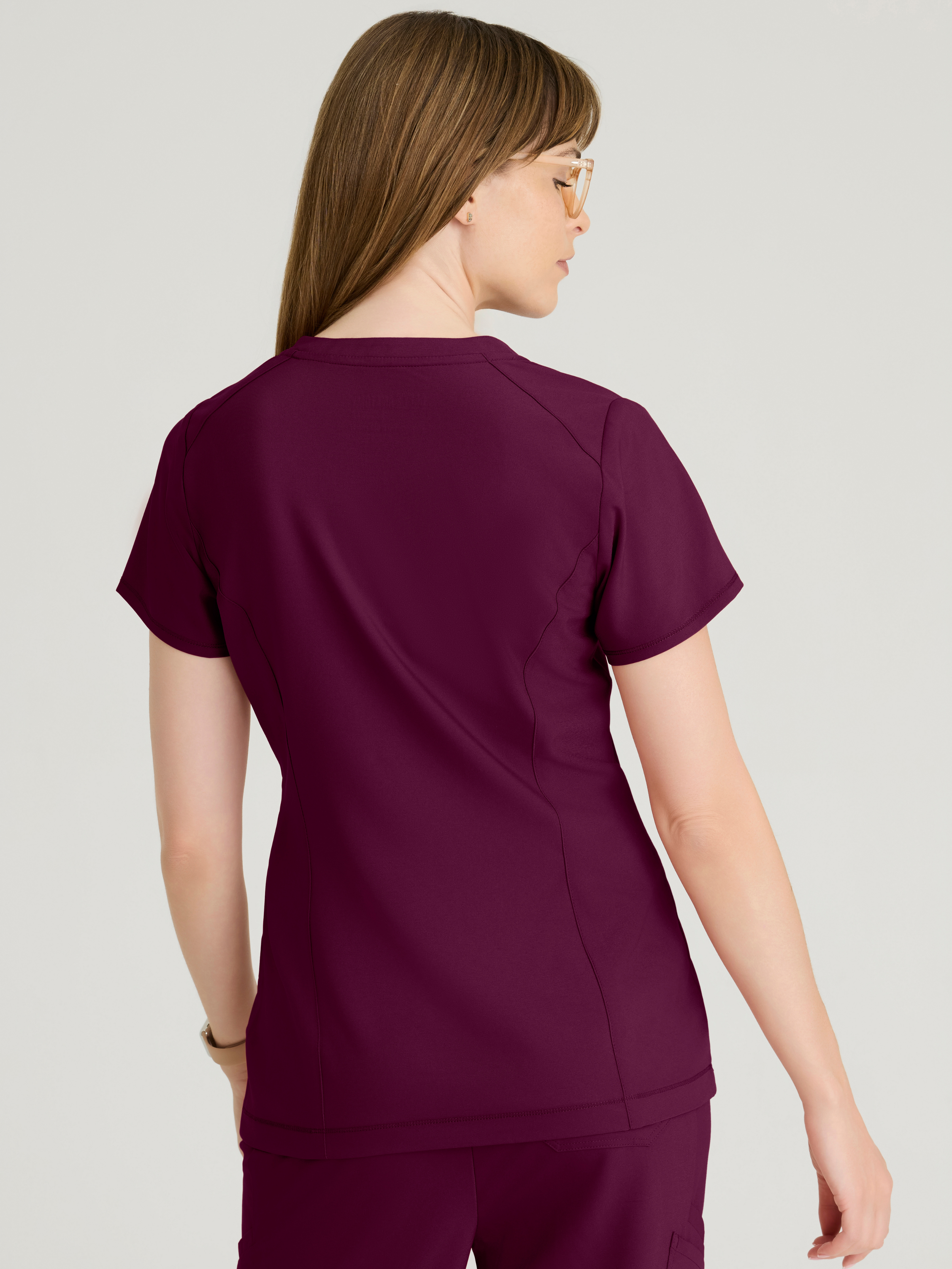 Sway 1-Pocket Banded V-Neck Ciclo® Scrub Top Grey's Anatomy™ by BARCO® Evolve
