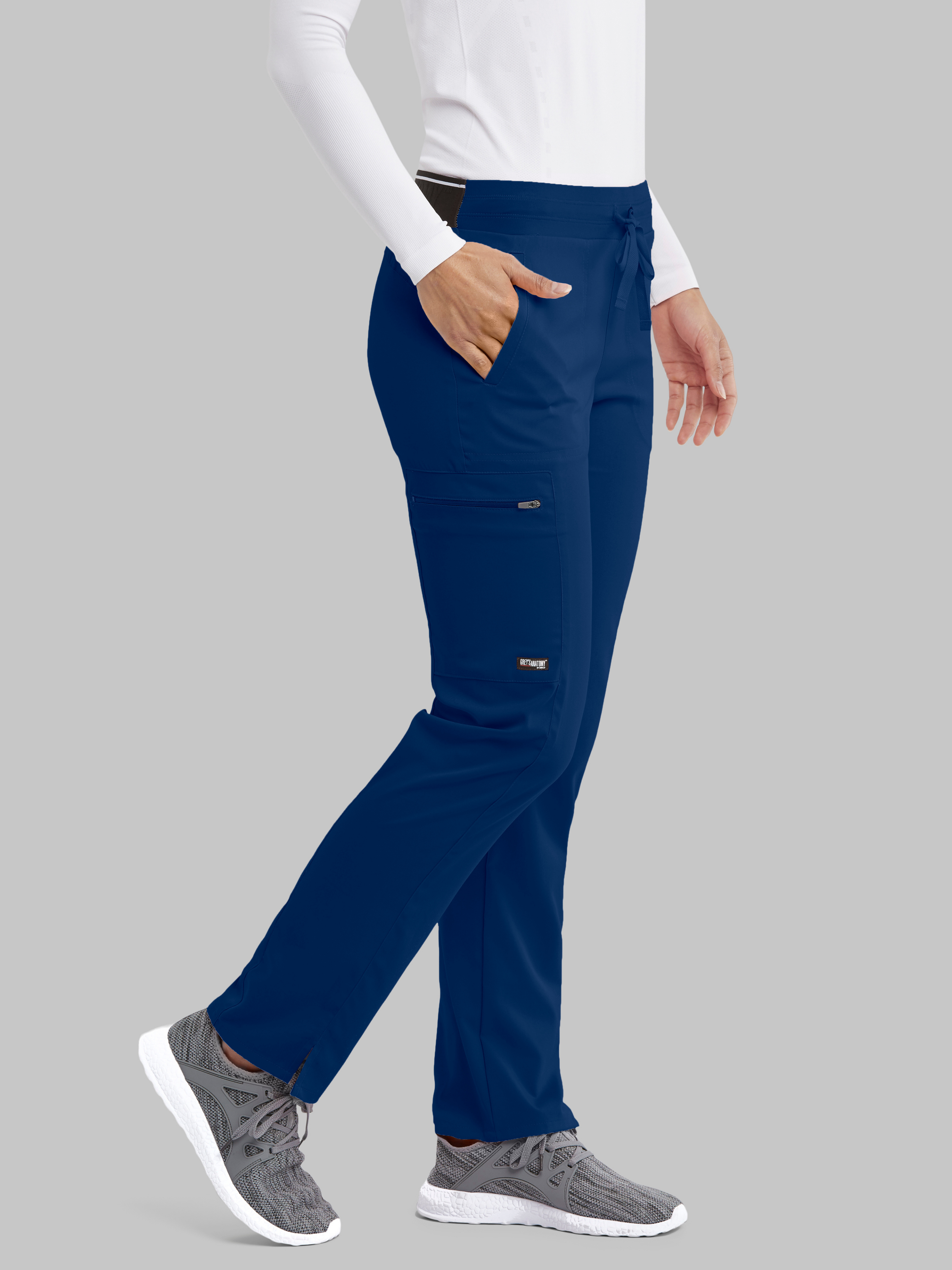 Kim 3-Pocket Mid-Rise Straight Leg Scrub Pant Grey's Anatomy™ by BARCO® Spandex Stretch