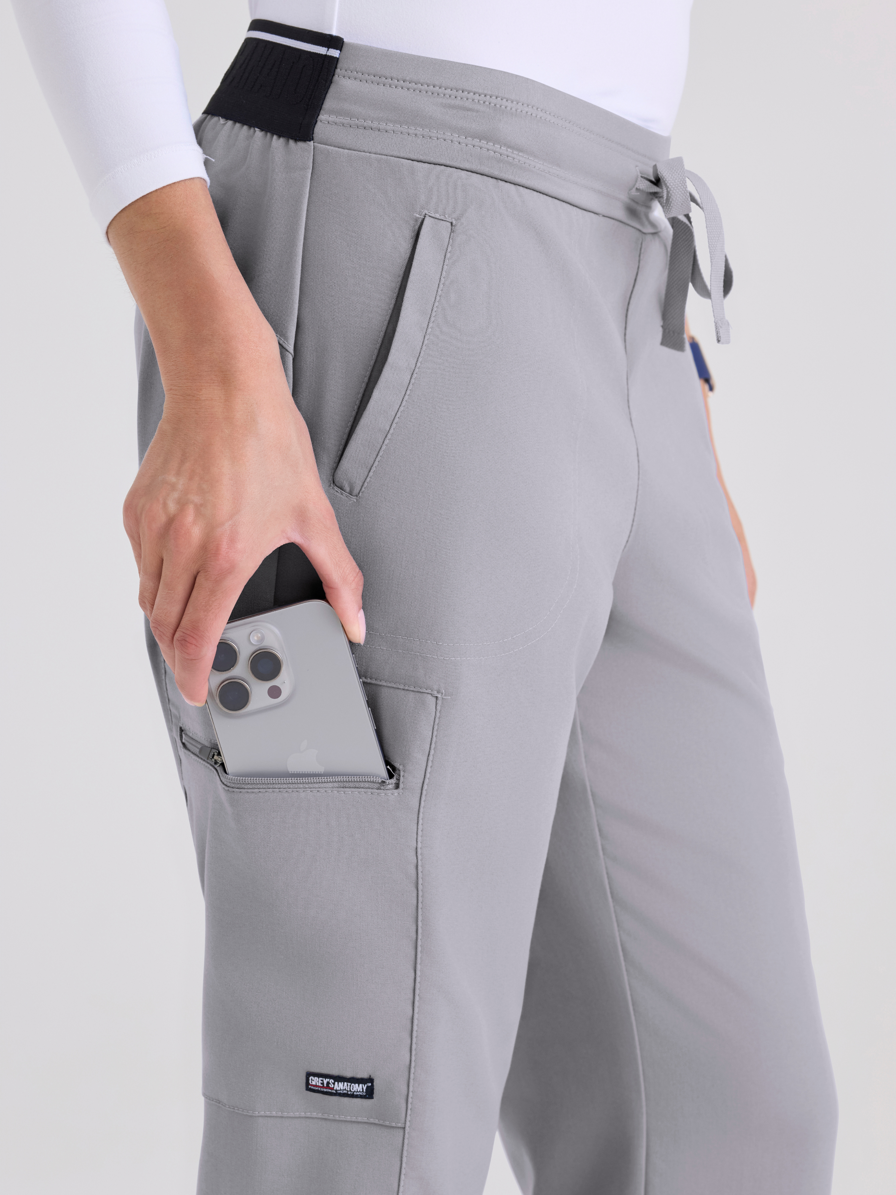 Kim 3-Pocket Mid-Rise Straight Leg Scrub Pant Grey's Anatomy™ by BARCO® Spandex Stretch