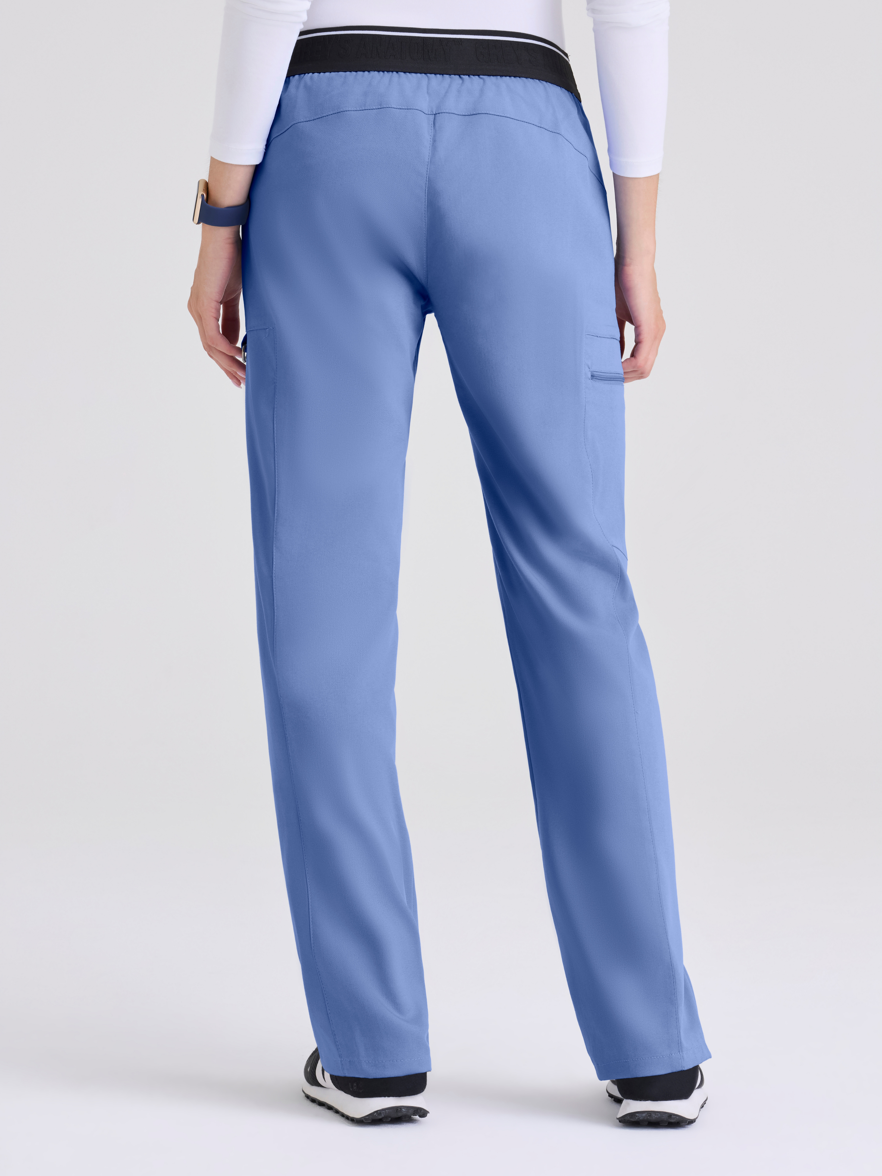 Kim 3-Pocket Mid-Rise Straight Leg Scrub Pant Grey's Anatomy™ by BARCO® Spandex Stretch