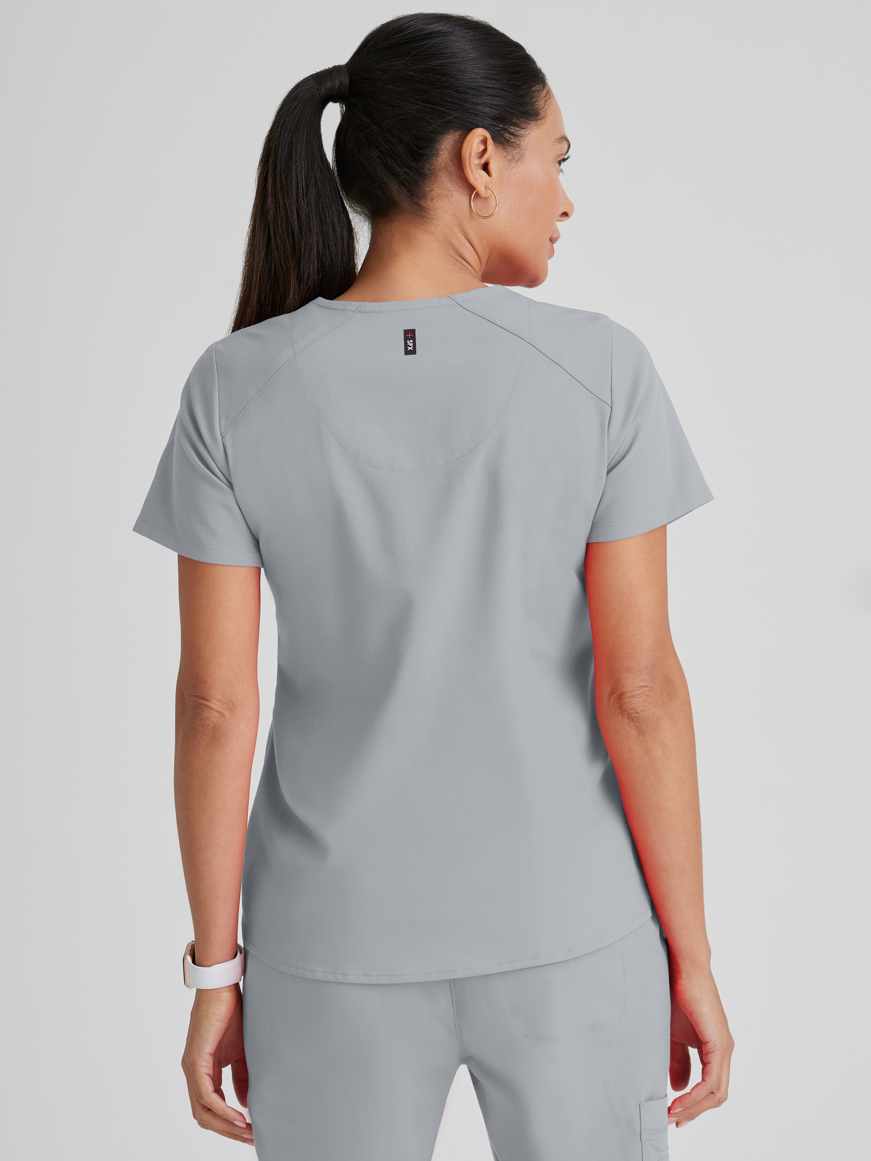Emma 4-Pocket V-Neck Scrub Top Grey's Anatomy™ by BARCO® Spandex Stretch