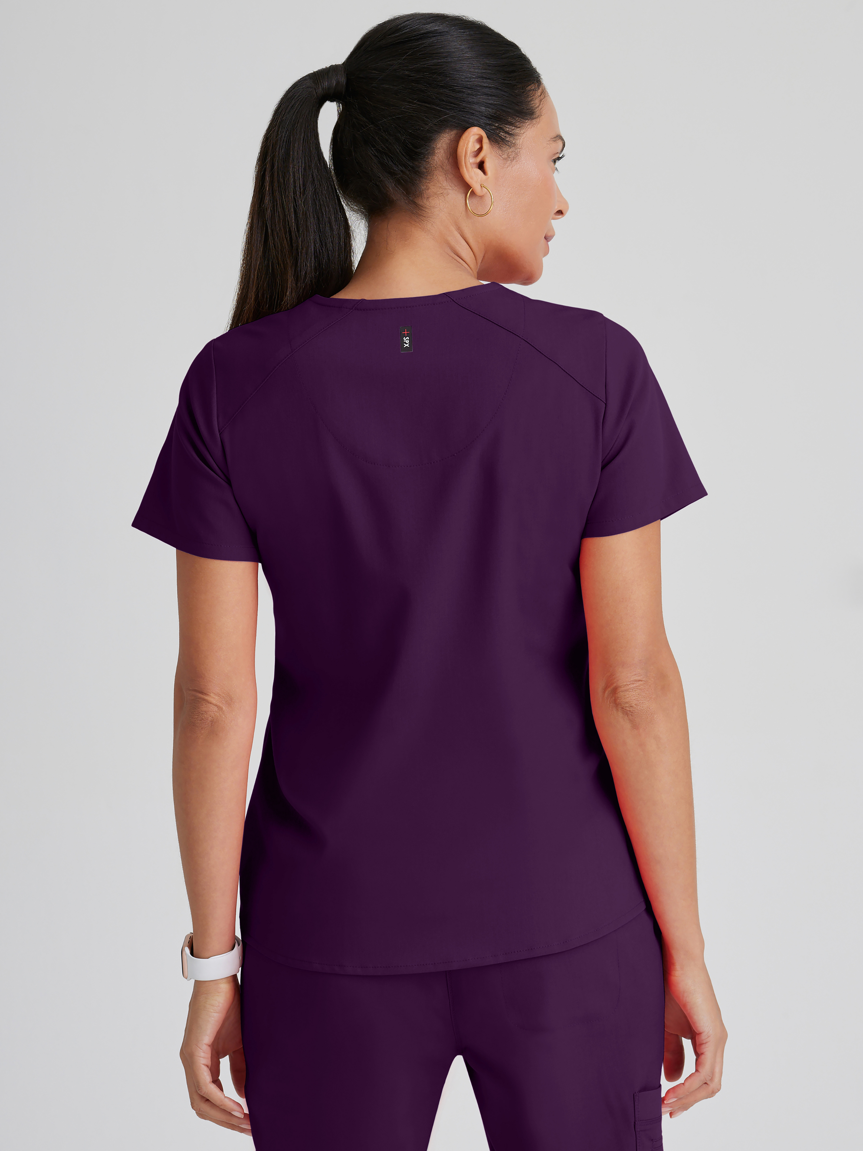 Emma 4-Pocket V-Neck Scrub Top Grey's Anatomy™ by BARCO® Spandex Stretch