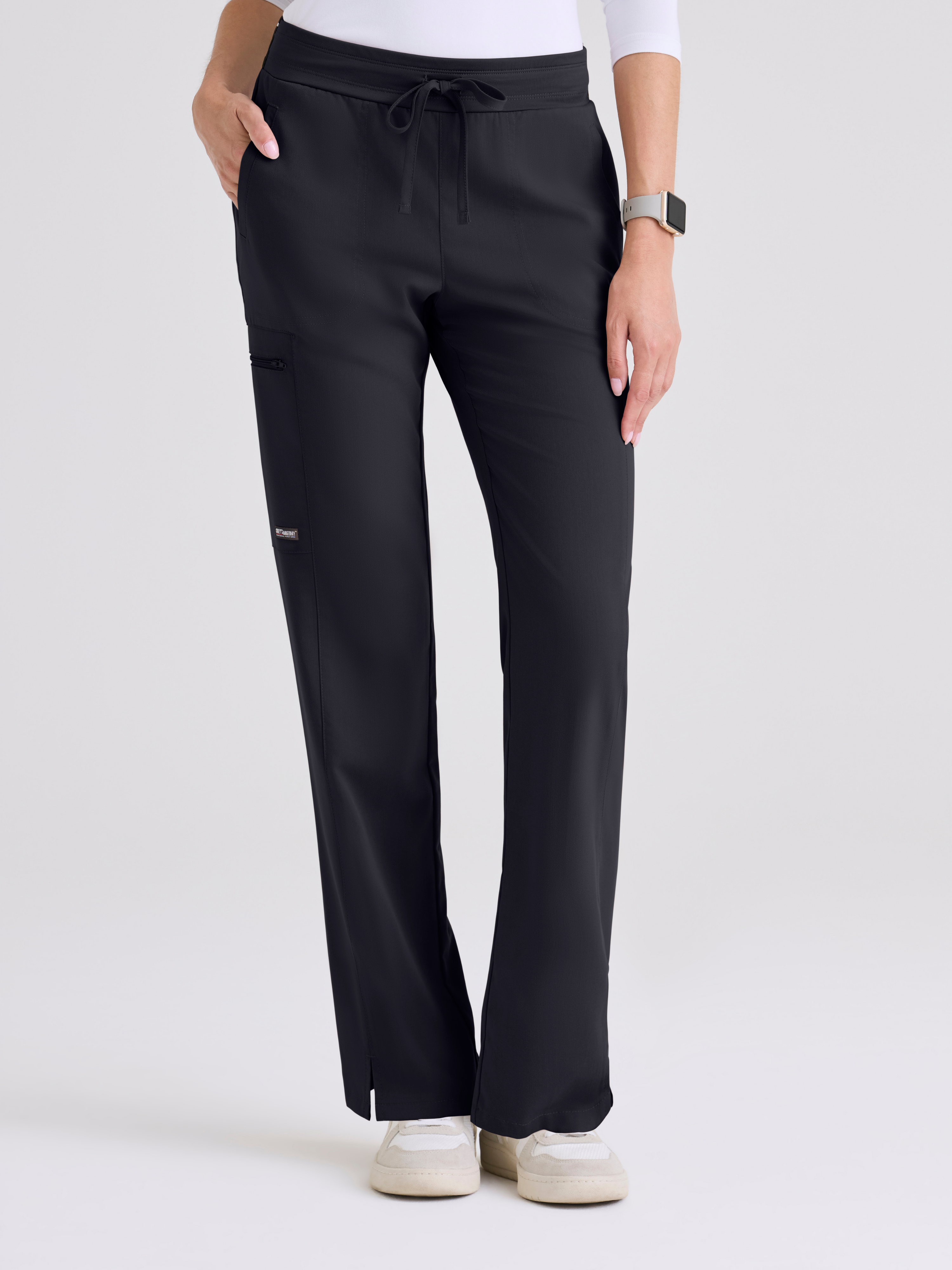 Kim 3-Pocket Mid-Rise Straight Leg Scrub Pant Grey's Anatomy™ by BARCO® Spandex Stretch