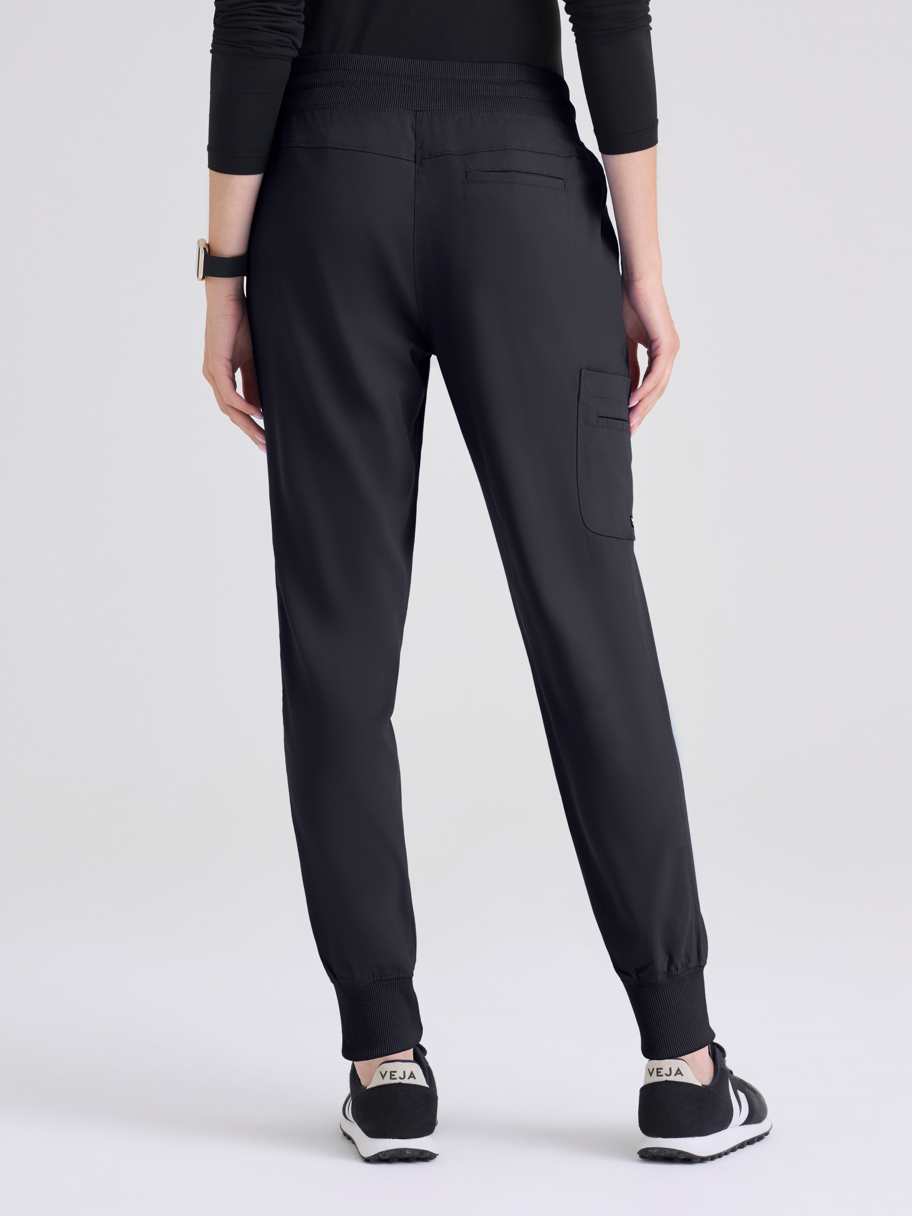 Eden 5-Pocket Mid-Rise Jogger Scrub Pant Grey's Anatomy™ by BARCO® Spandex Stretch