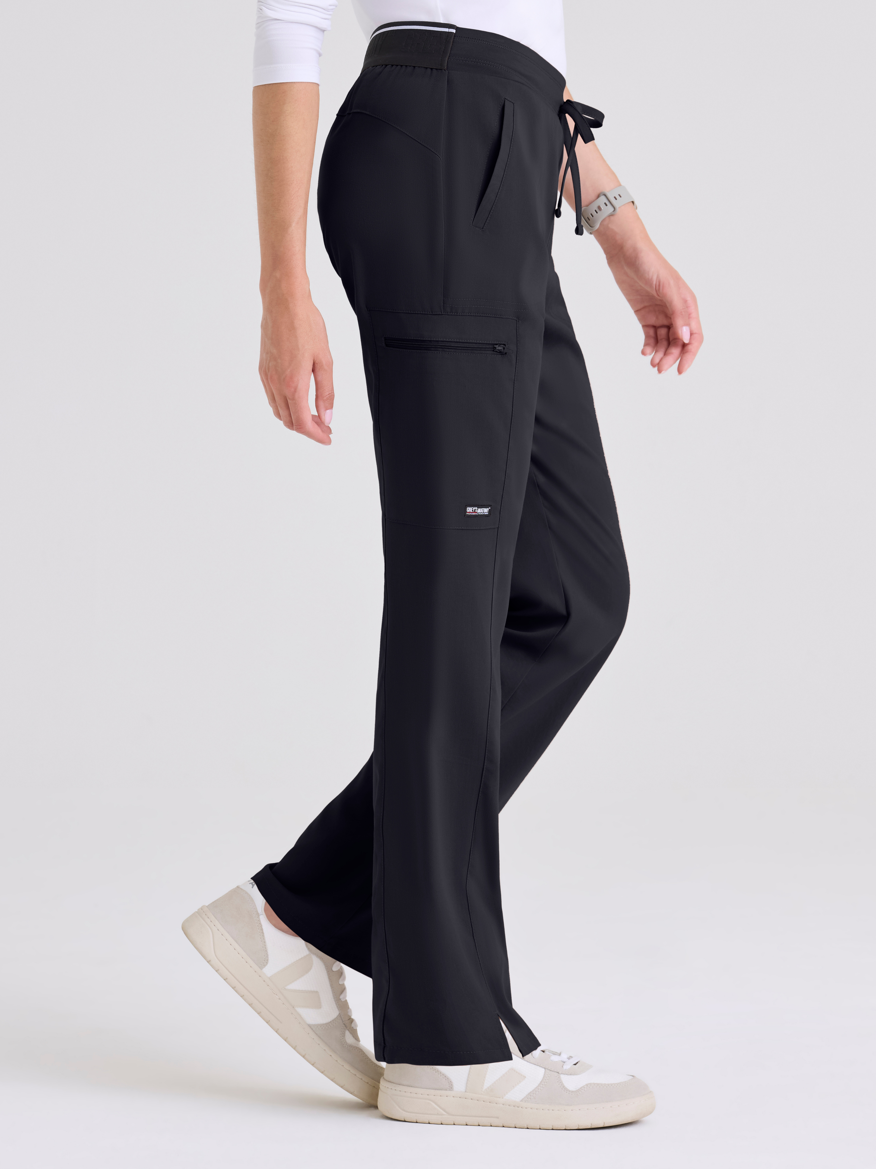 Kim 3-Pocket Mid-Rise Straight Leg Scrub Pant Grey's Anatomy™ by BARCO® Spandex Stretch