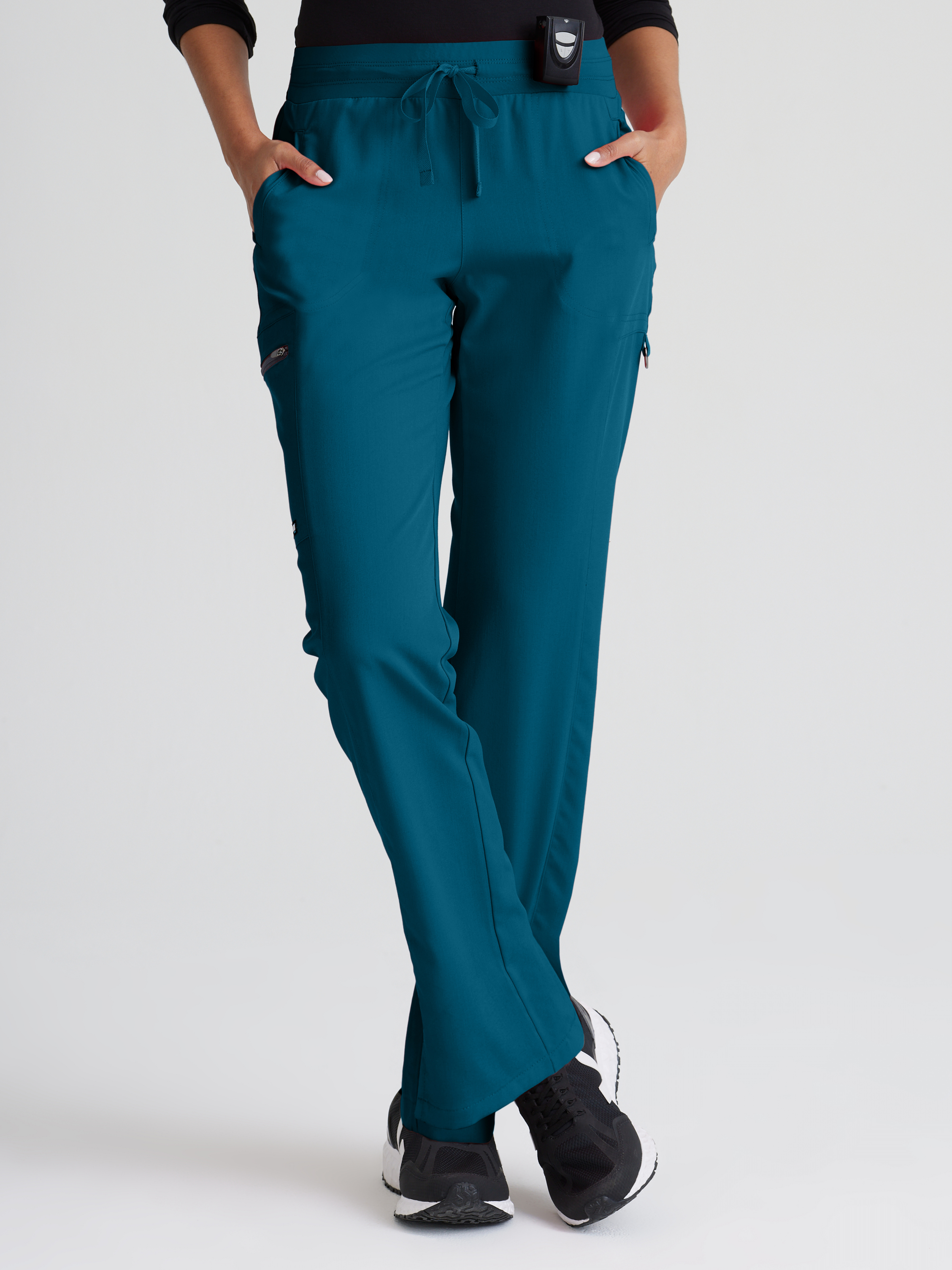 Kim 3-Pocket Mid-Rise Straight Leg Scrub Pant Grey's Anatomy™ by BARCO® Spandex Stretch