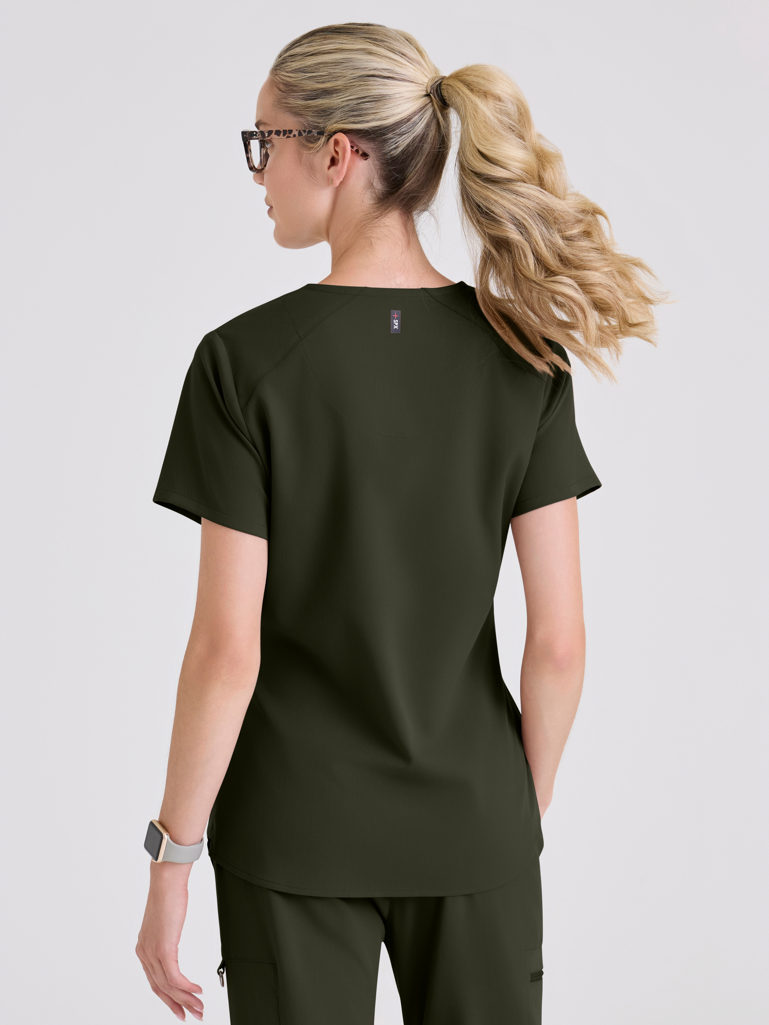 Emma 4-Pocket V-Neck Scrub Top Grey's Anatomy™ by BARCO® Spandex Stretch