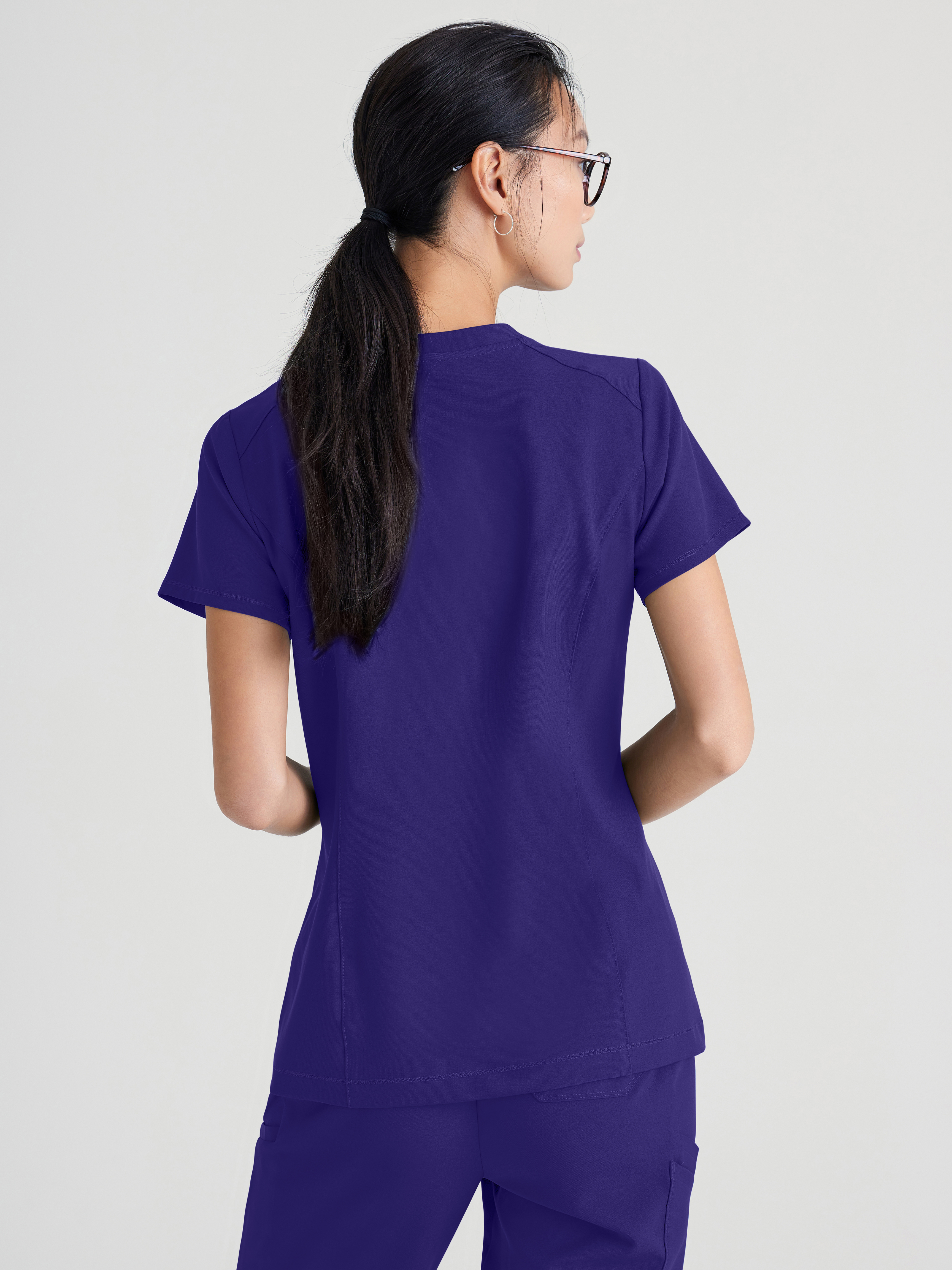 Sway 1-Pocket Banded V-Neck Ciclo® Scrub Top Grey's Anatomy™ by BARCO® Evolve