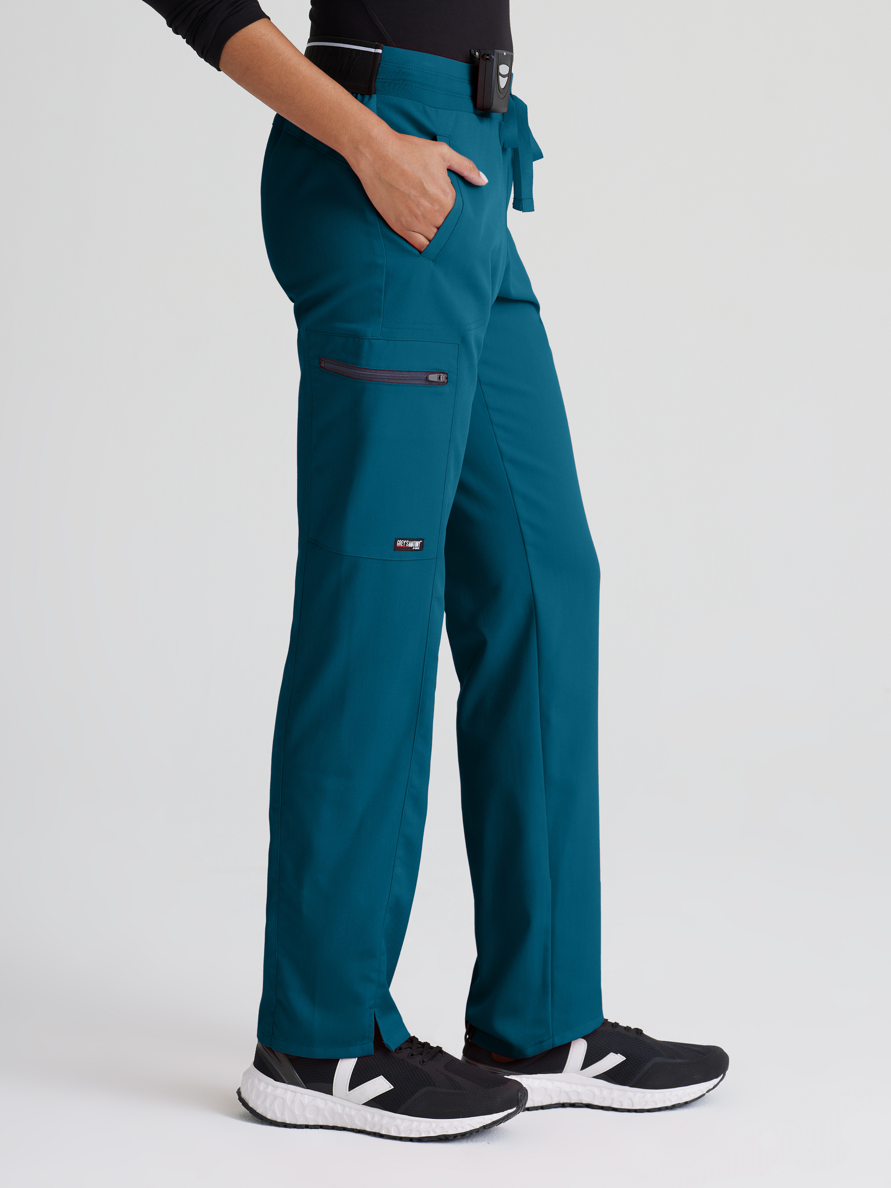 Kim 3-Pocket Mid-Rise Straight Leg Scrub Pant Grey's Anatomy™ by BARCO® Spandex Stretch