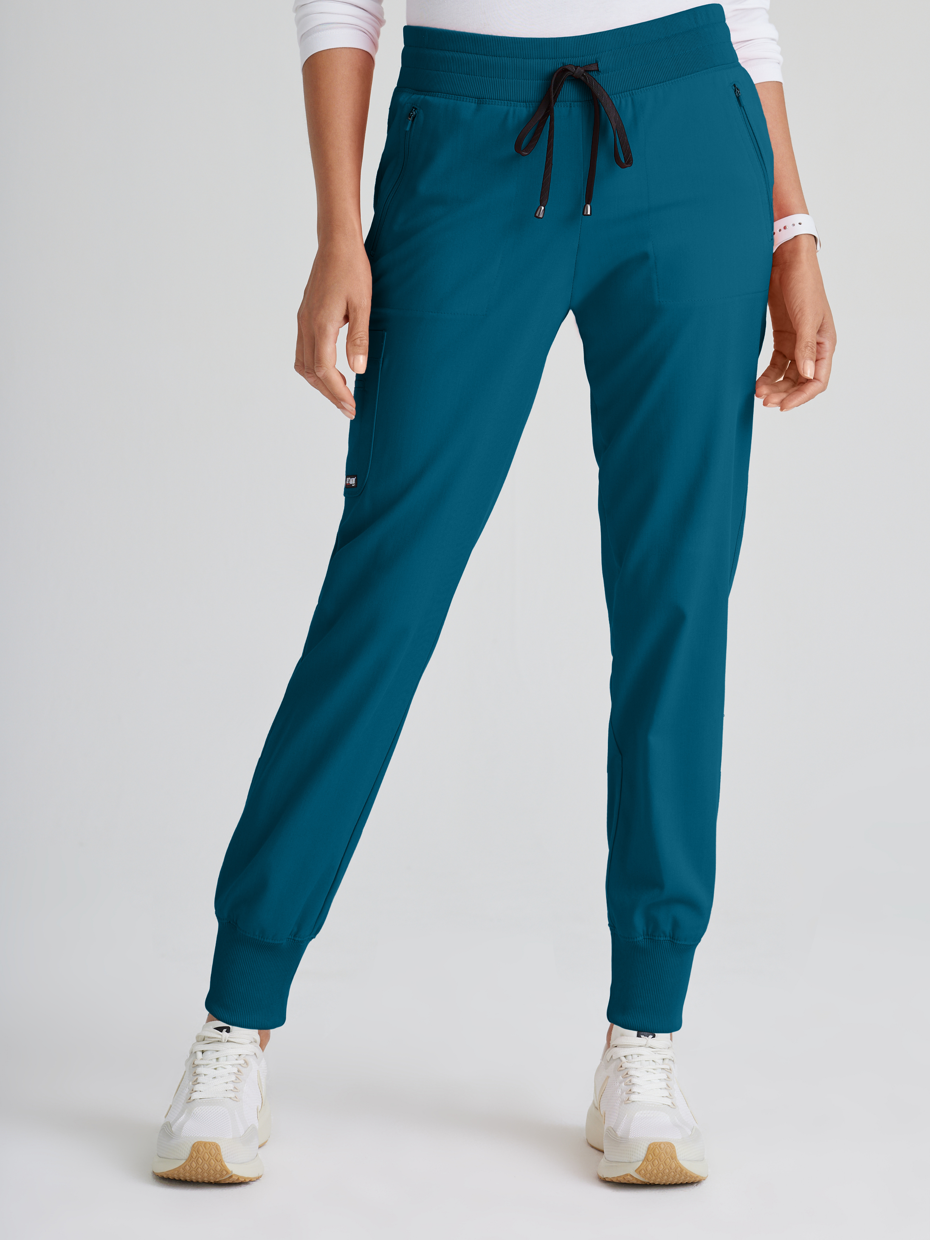 Eden 5-Pocket Mid-Rise Jogger Scrub Pant Grey's Anatomy™ by BARCO® Spandex Stretch
