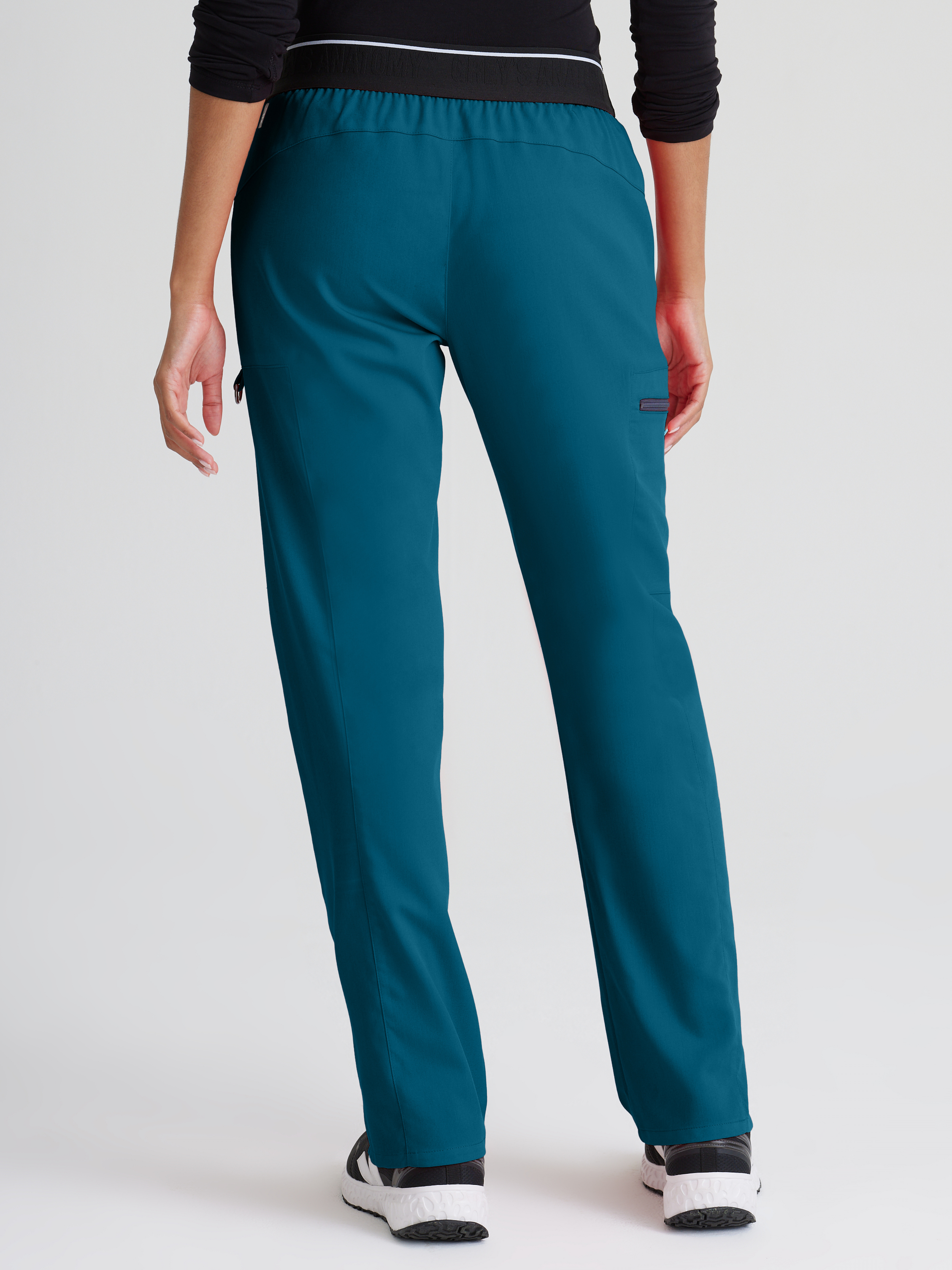 Kim 3-Pocket Mid-Rise Straight Leg Scrub Pant Grey's Anatomy™ by BARCO® Spandex Stretch