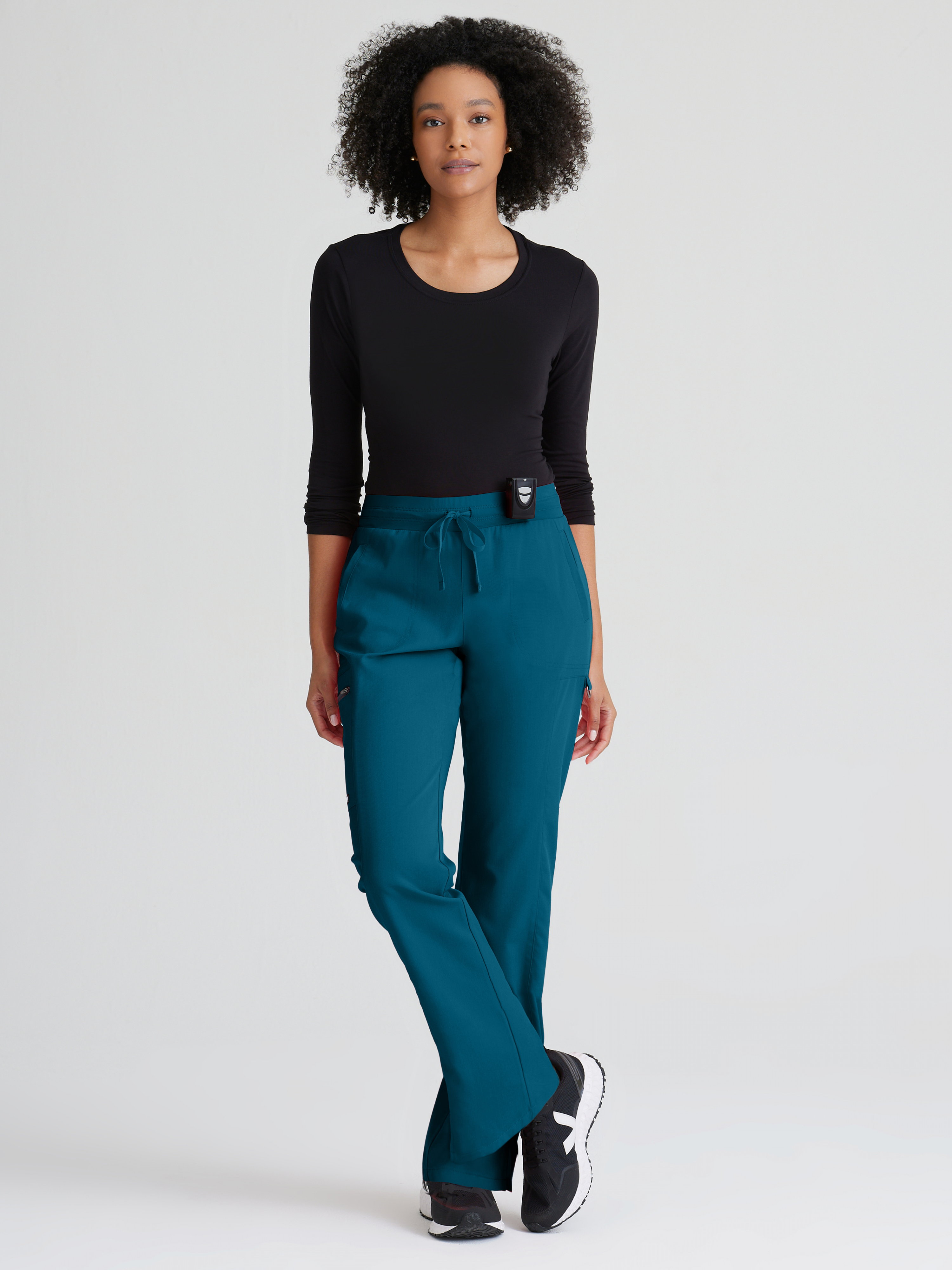 Kim 3-Pocket Mid-Rise Straight Leg Scrub Pant Grey's Anatomy™ by BARCO® Spandex Stretch