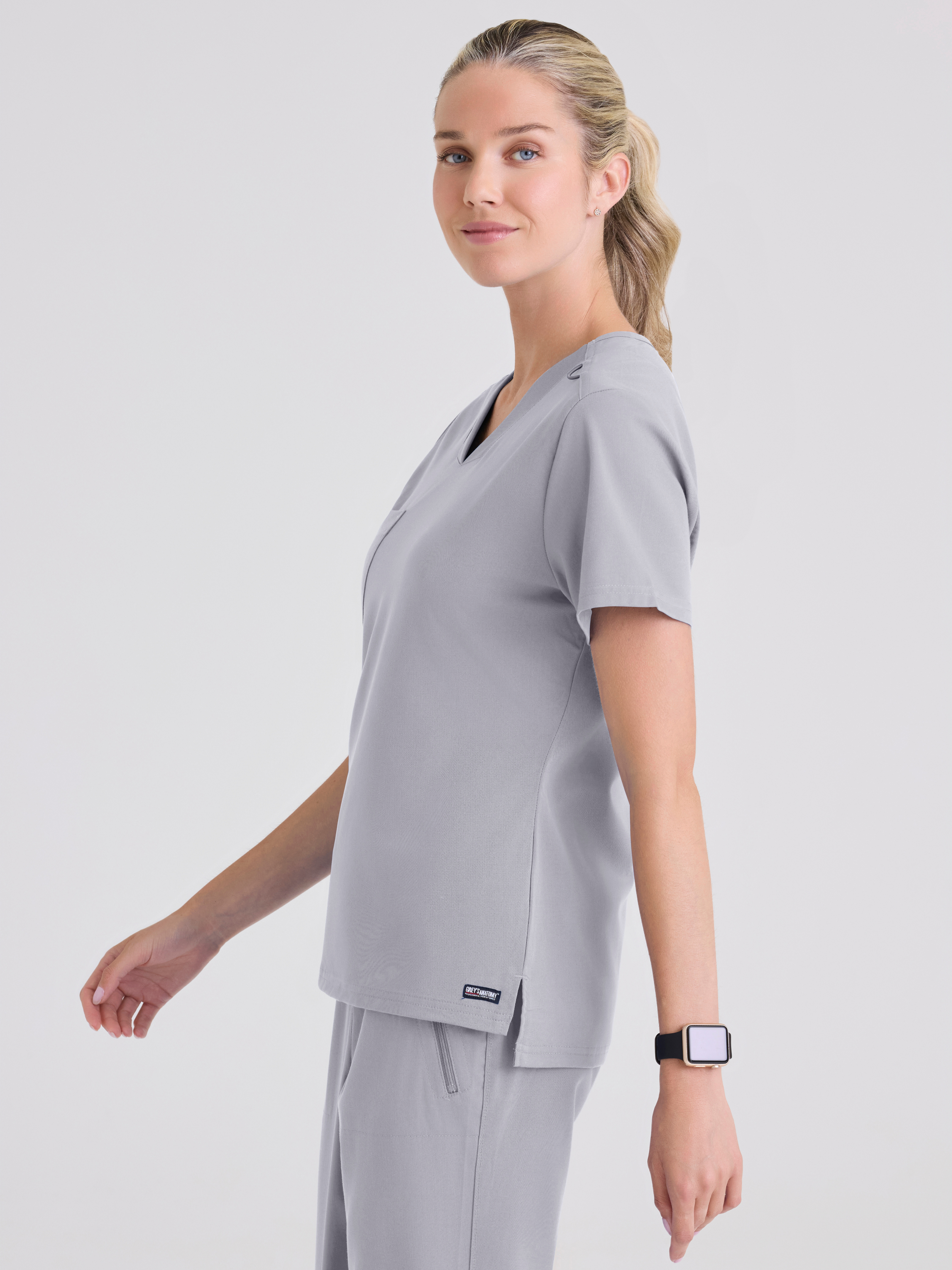 Bree 1-Pocket Tuck-In Scrub Top Grey's Anatomy™ by BARCO® Spandex Stretch