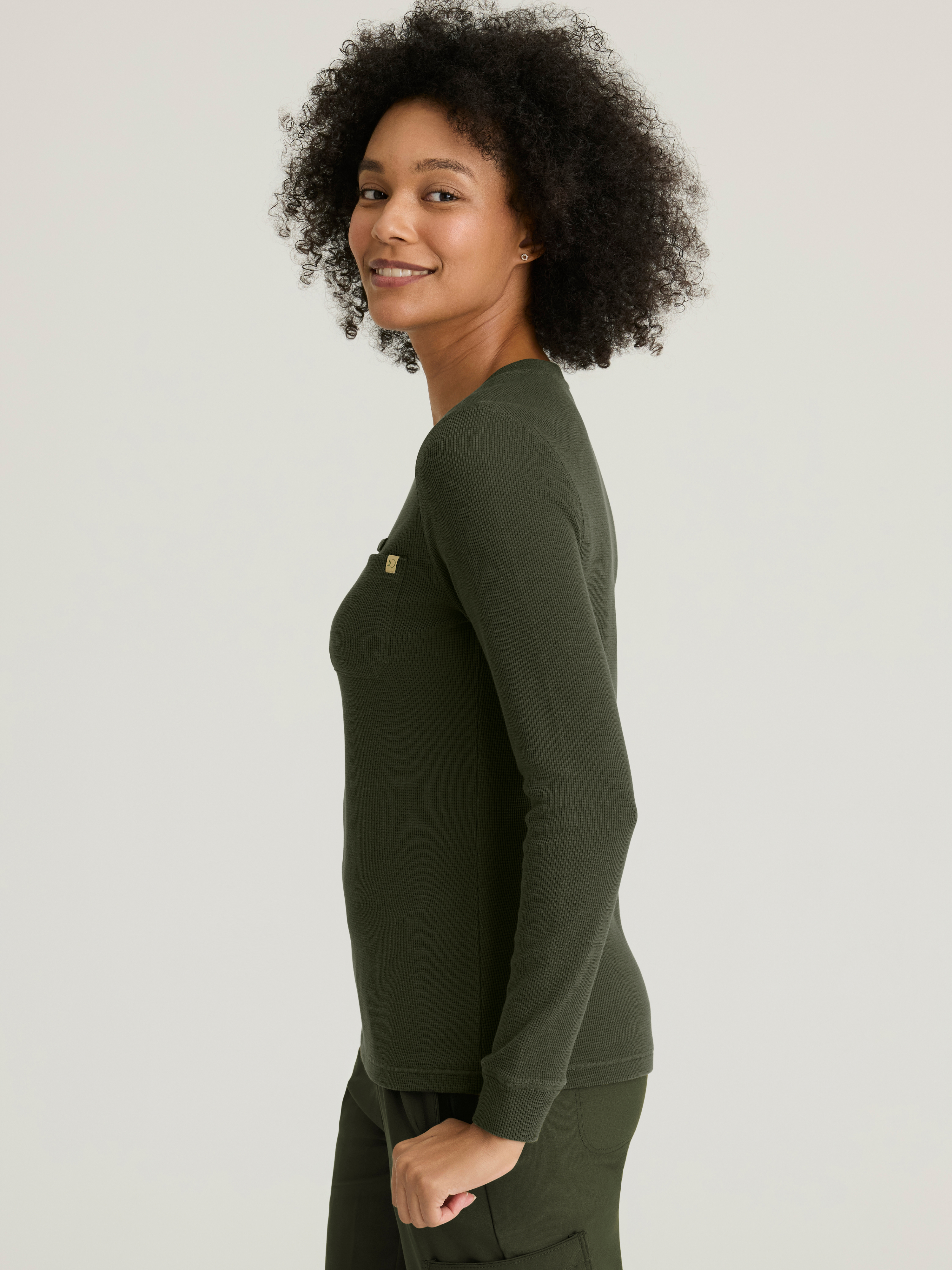 Wanderlust Waffle Knit Top Grey's Anatomy™ by BARCO® Evolve Stretch
