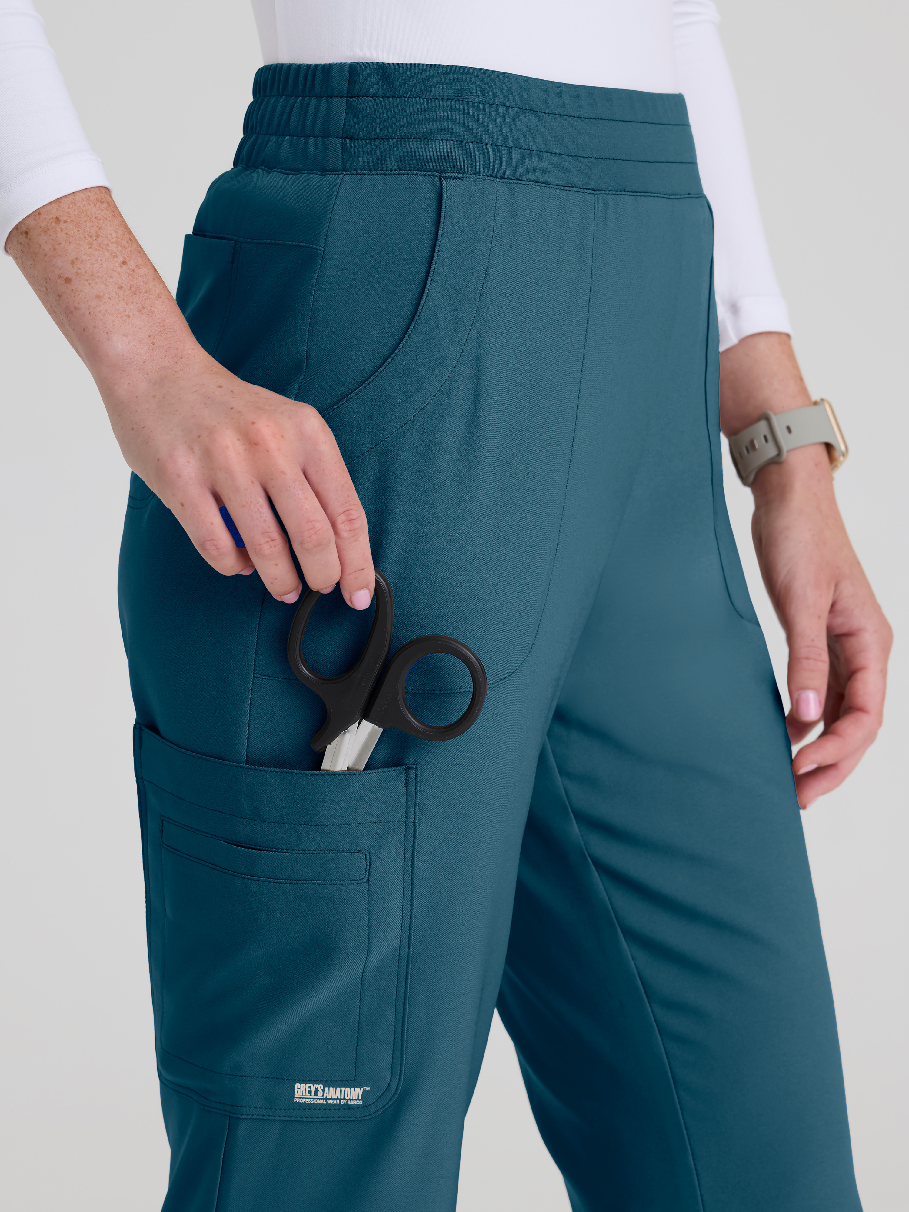 Sky 6-Pocket Jersey Waistband Fit & Flare Pant Grey's Anatomy™ by BARCO® Evolve
