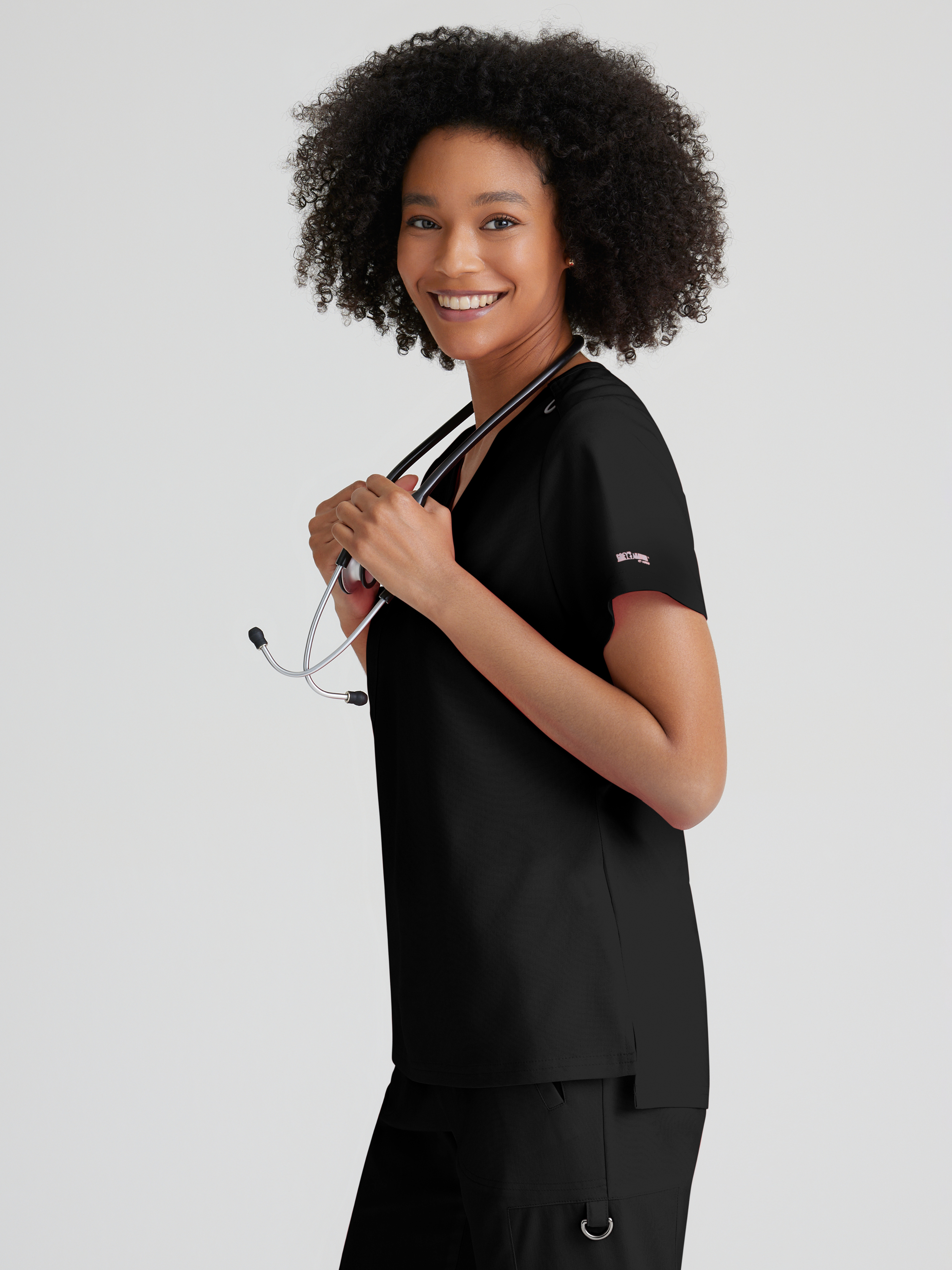 Bree 1-Pocket Tuck-In Scrub Top Grey's Anatomy™ by BARCO® Spandex Stretch