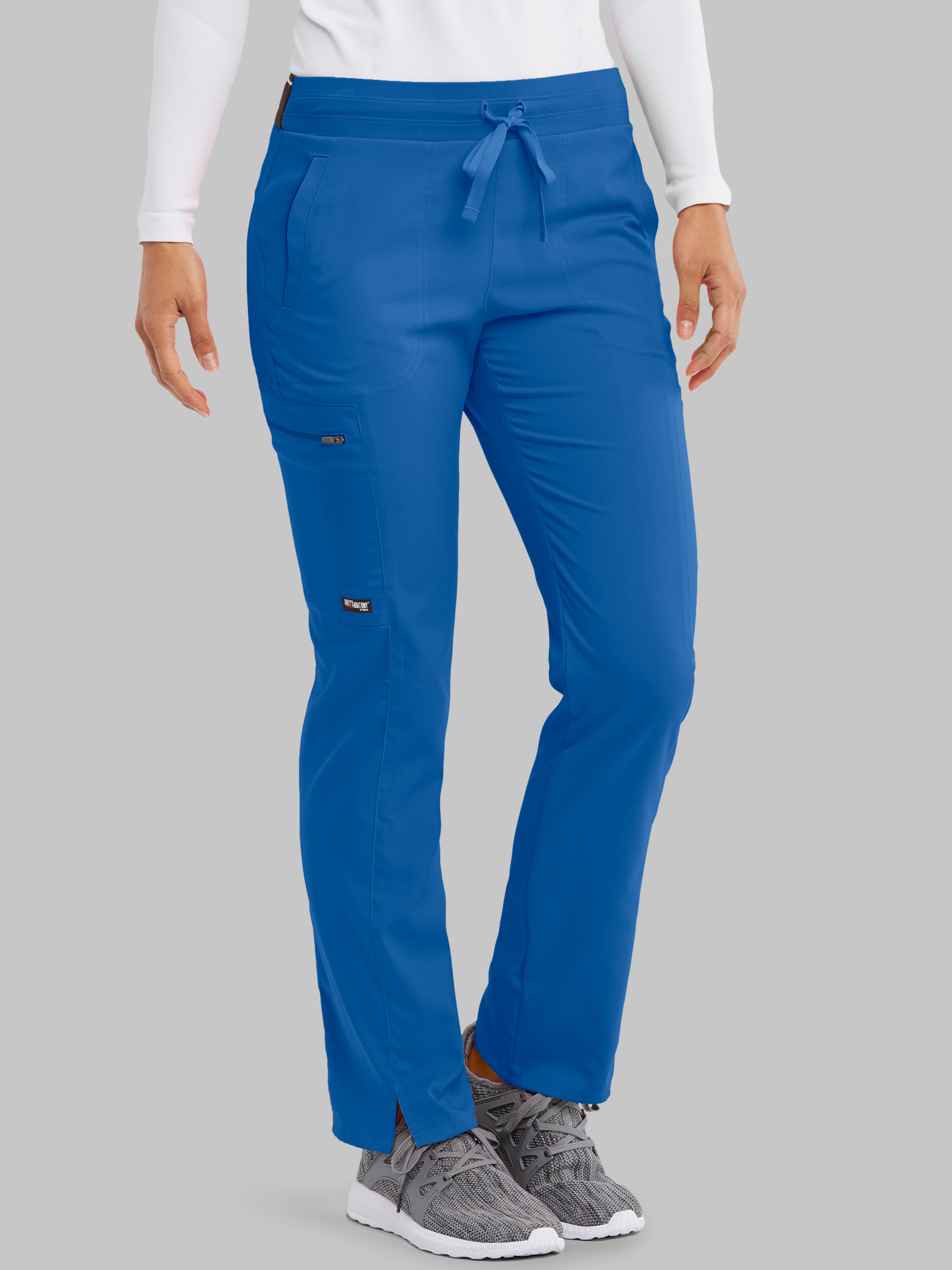 Kim 3-Pocket Mid-Rise Straight Leg Scrub Pant Grey's Anatomy™ by BARCO® Spandex Stretch