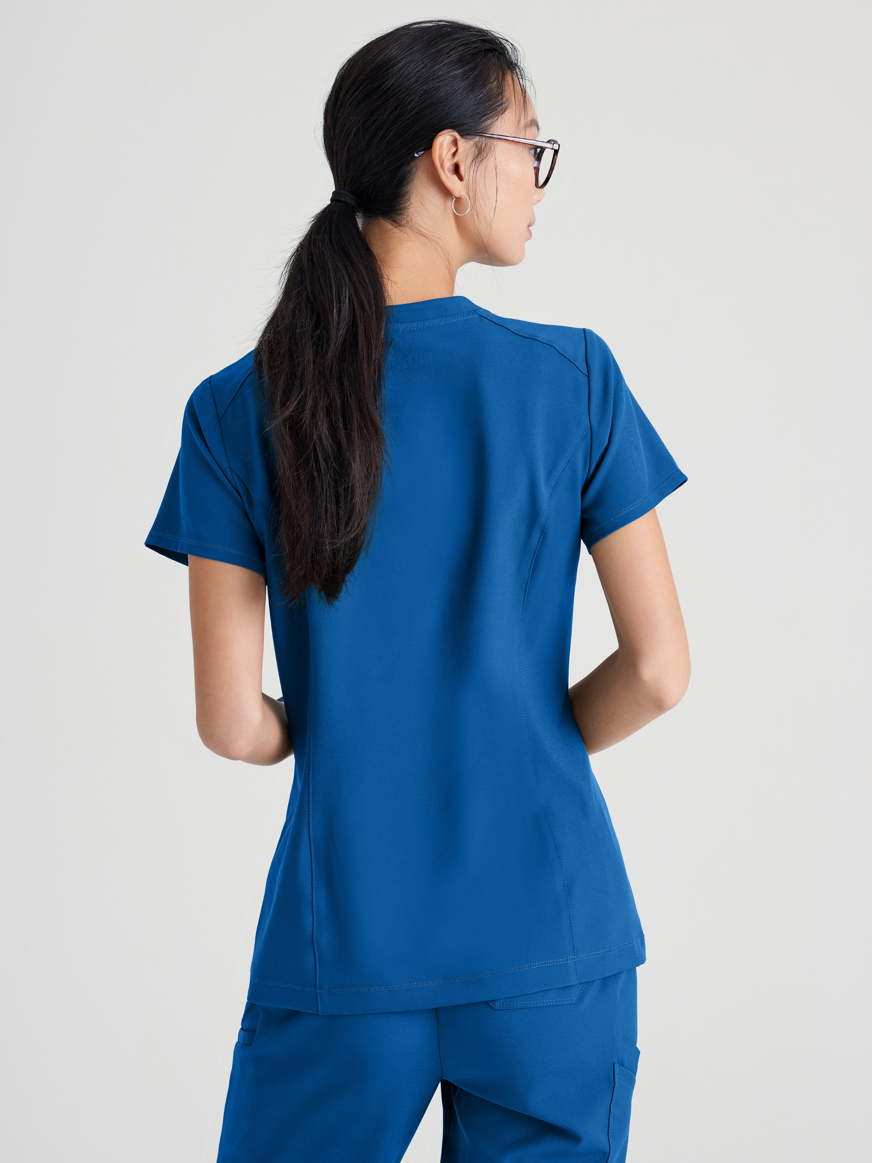 Sway 1-Pocket Banded V-Neck Ciclo® Scrub Top Grey's Anatomy™ by BARCO® Evolve