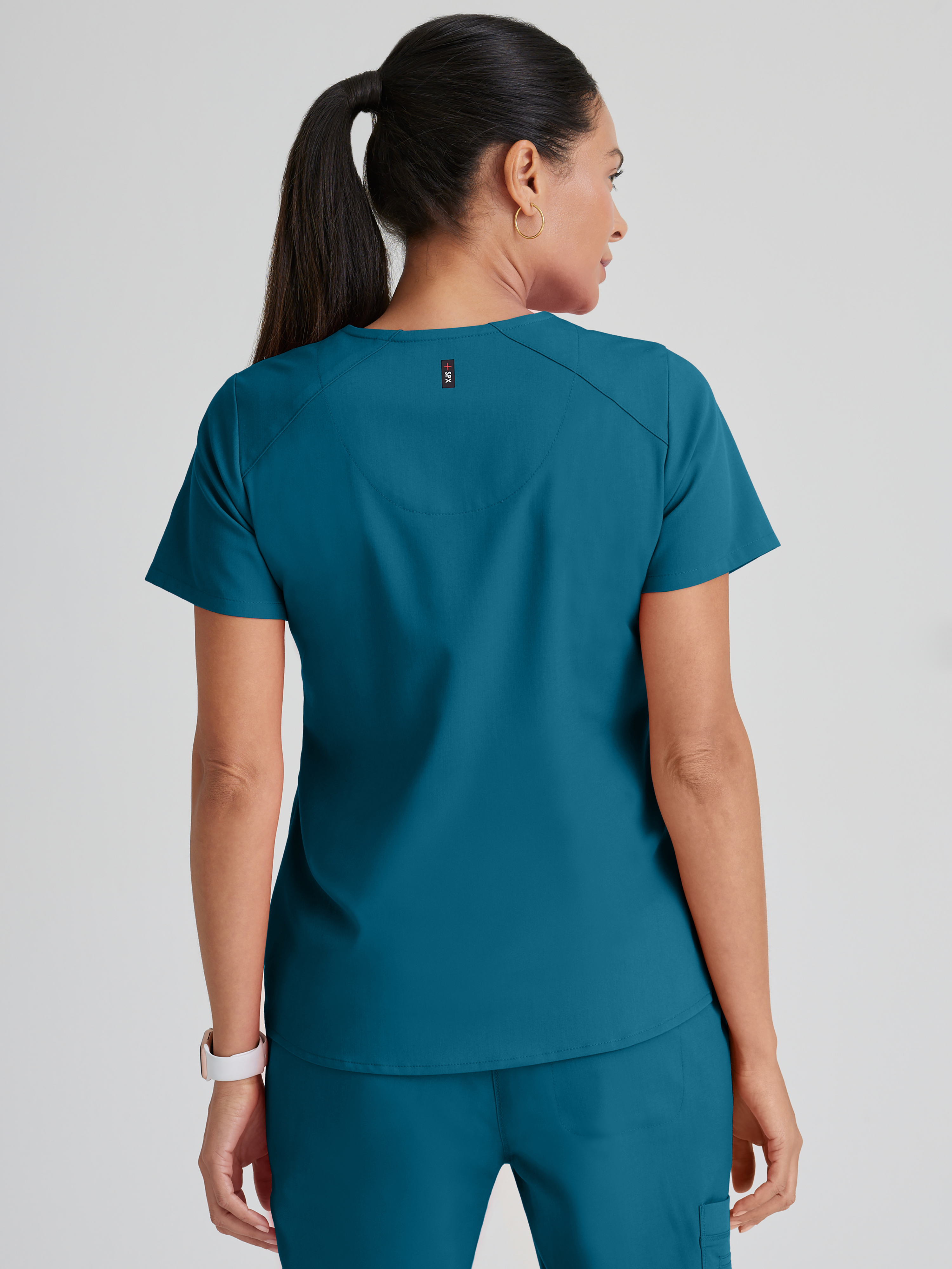 Emma 4-Pocket V-Neck Scrub Top Grey's Anatomy™ by BARCO® Spandex Stretch