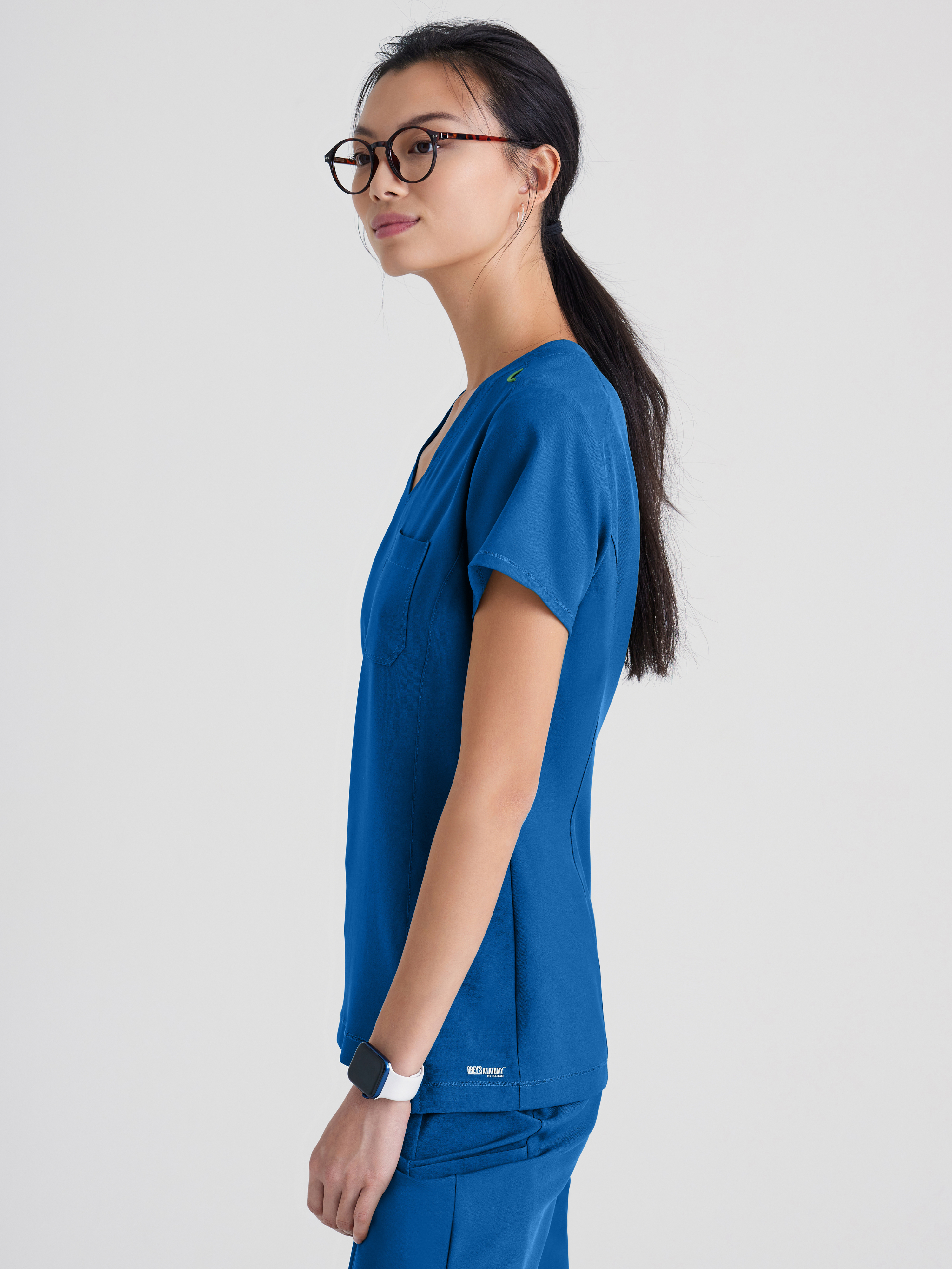 Sway 1-Pocket Banded V-Neck Ciclo® Scrub Top Grey's Anatomy™ by BARCO® Evolve